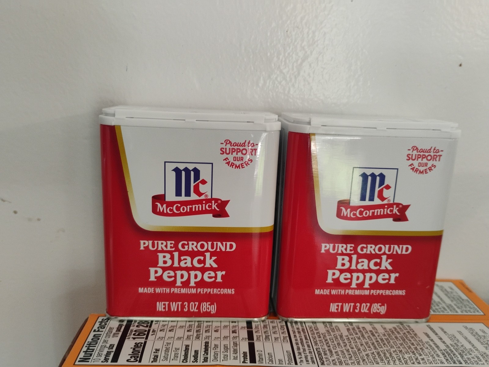 (2) 3oz Cans ,McCormick Pure Ground Black Pepper, Brand New.