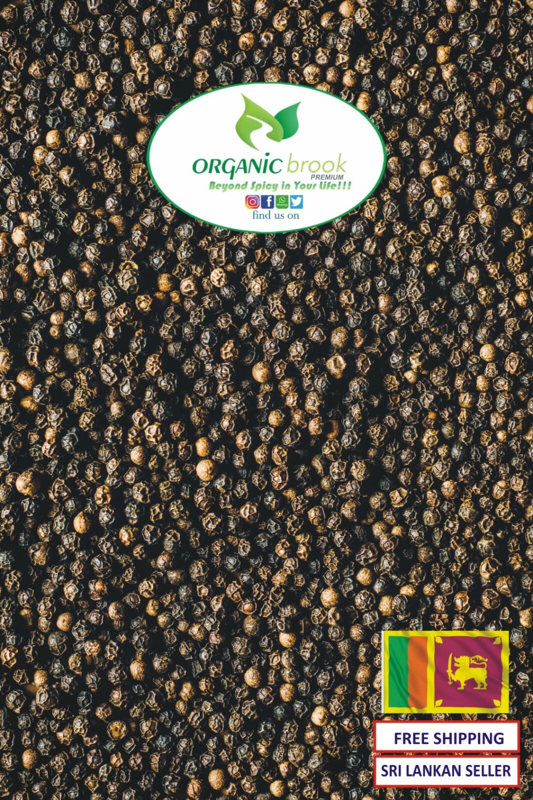 Ceylon Pure Black Pepper Seeds 100% Natural & High Premium Quality 150g 5.29Oz