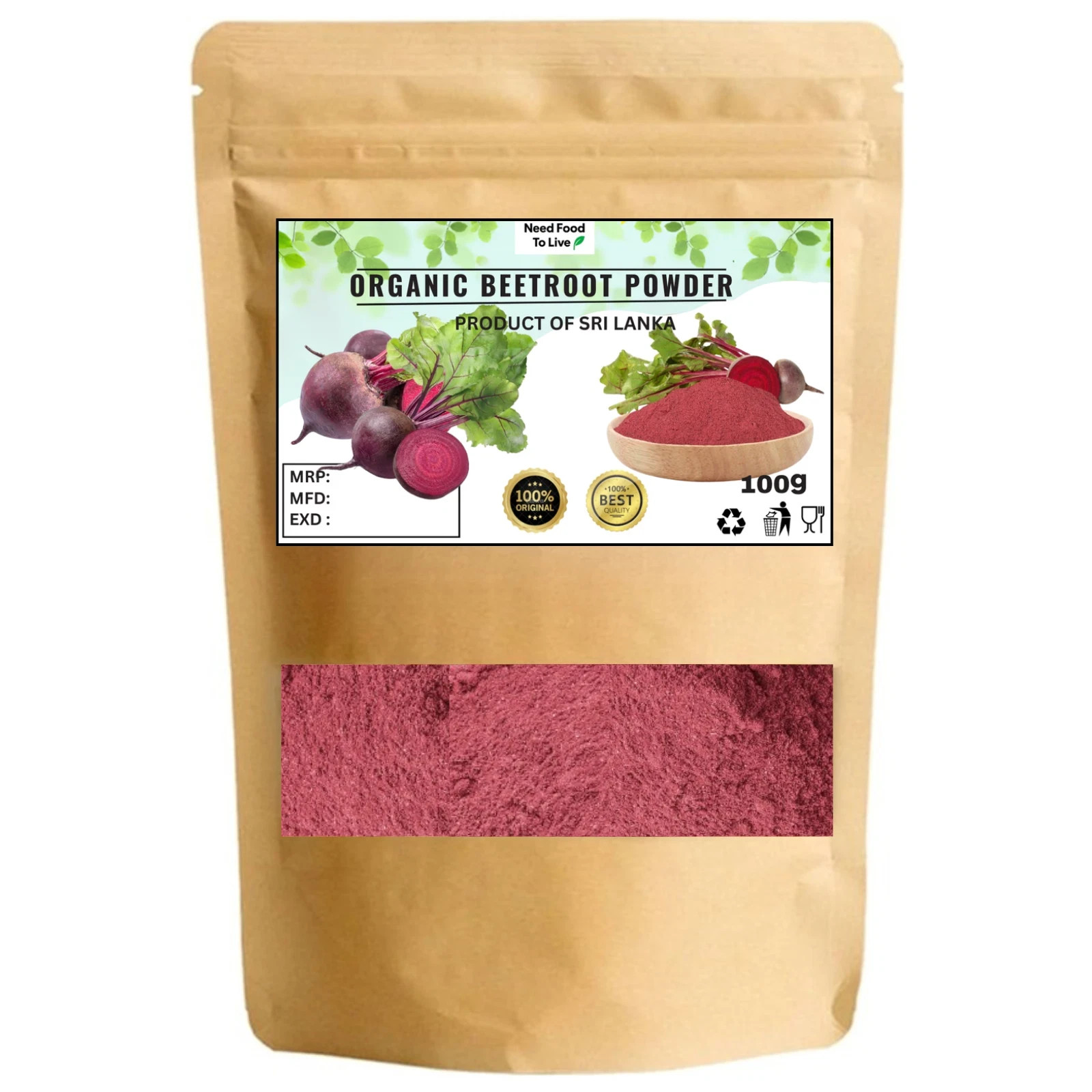 Organic Dried Beet Root Powder – 100% Natural Pure Premium Quality!