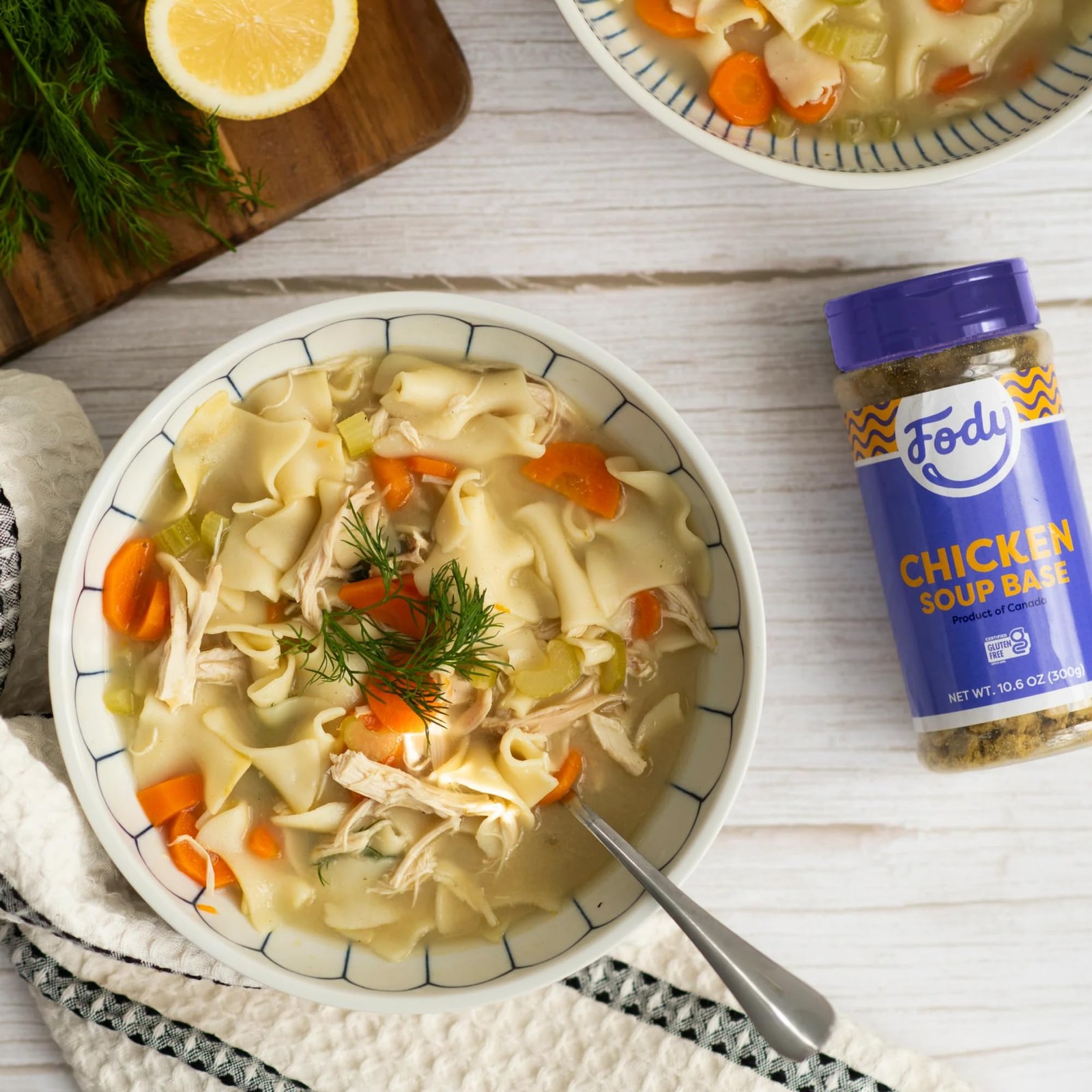 Chicken Soup Base & Seasoning, 10.6 Oz, Ready to Use, Garlic & Onion Free