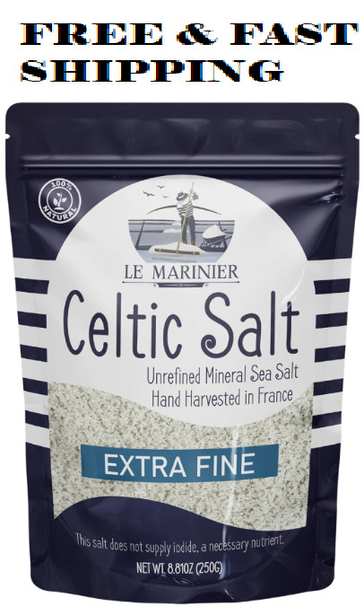 Light Grey Celtic Sea Salt Natural No Additives Hand Harvested Resealable Bag