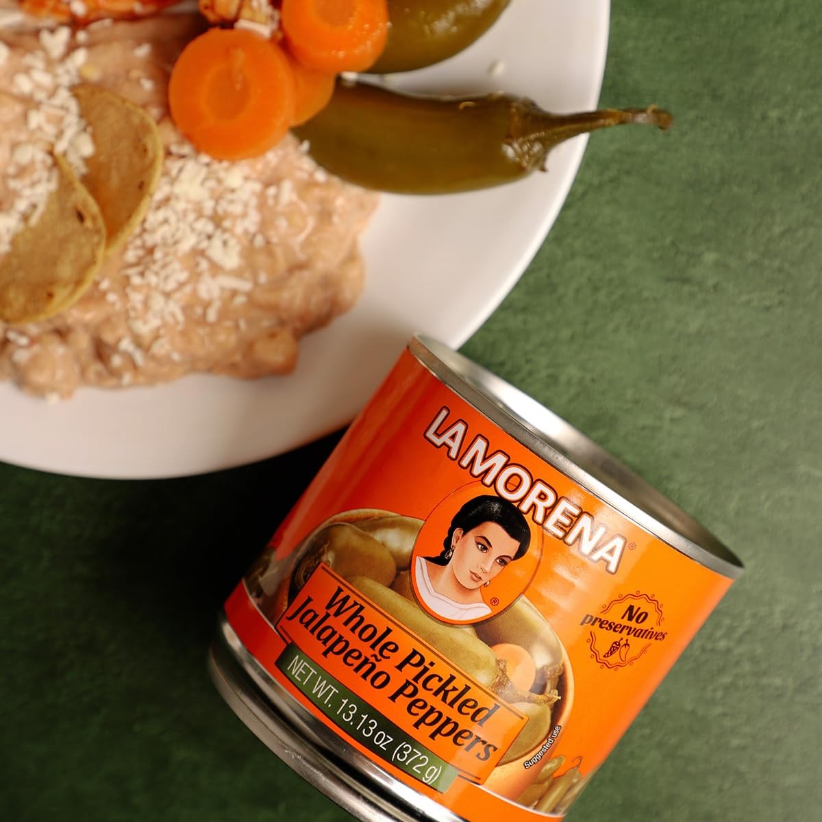La Morena Whole Pickled Jalapeno Peppers, 13oz (1 unit) 13 Ounces, Green