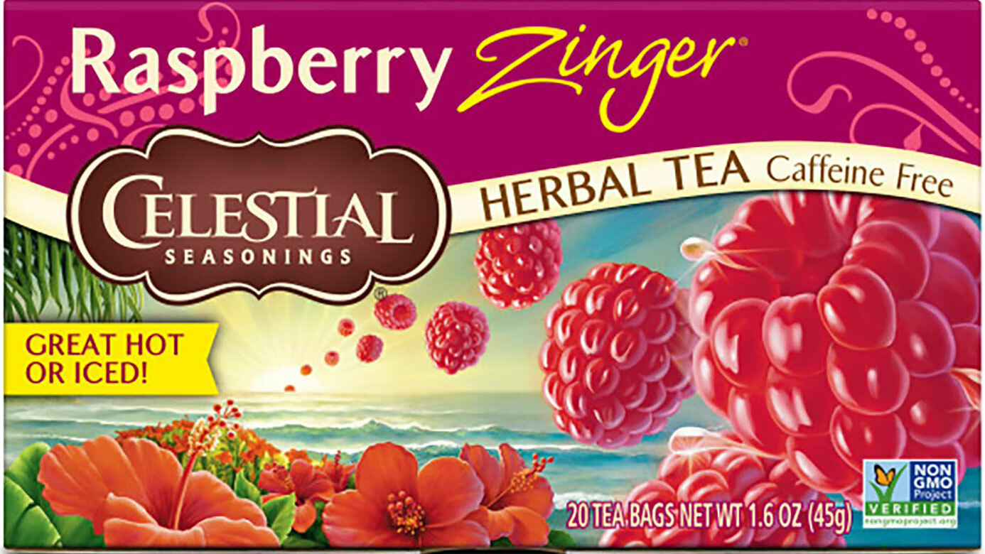 Celestial Seasonings Raspberry Zinger Herbal Tea – 20 tea bags