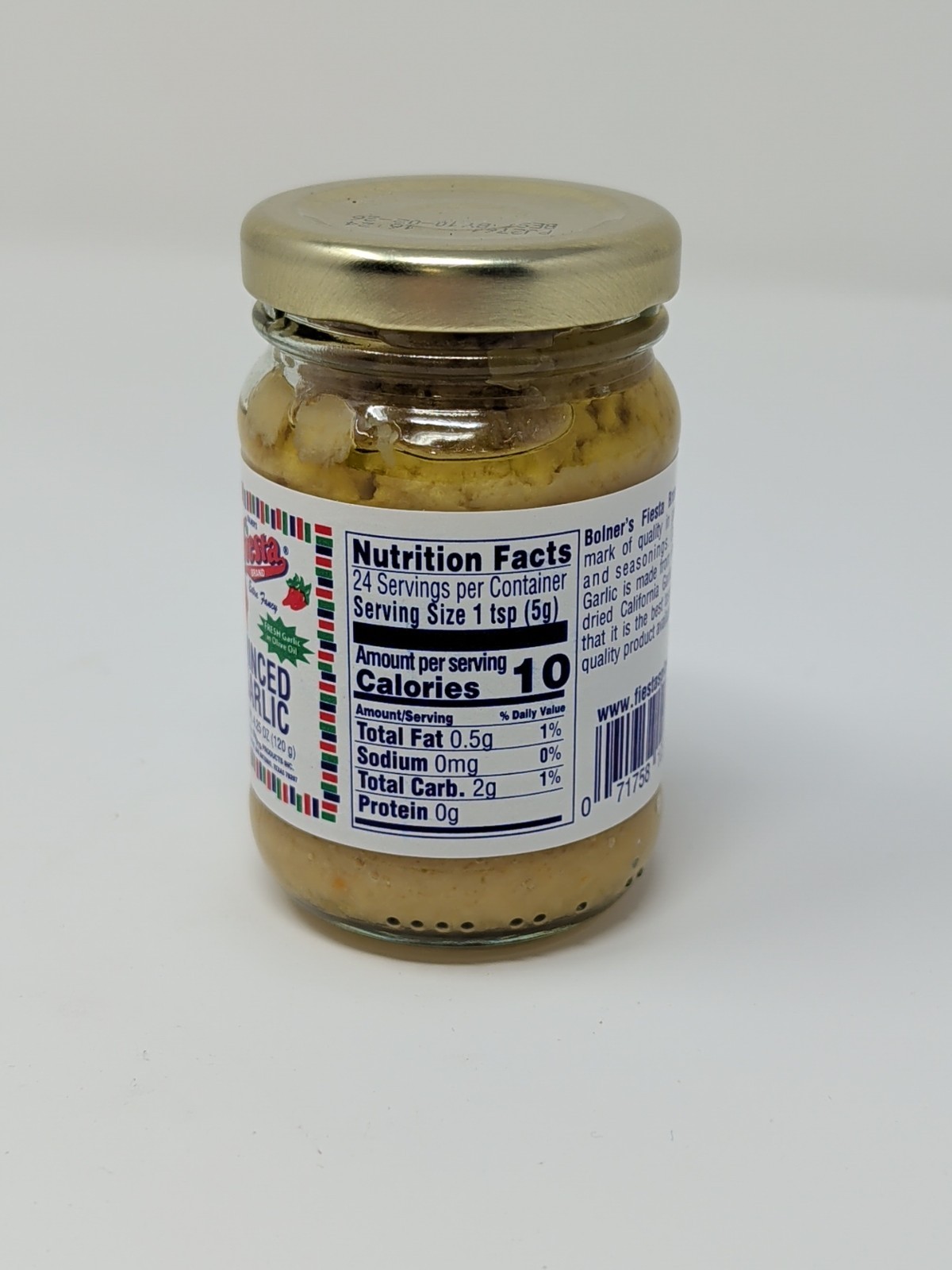 Bolner’s Fiesta Minced Garlic 4.25 Ounce Glass Jar