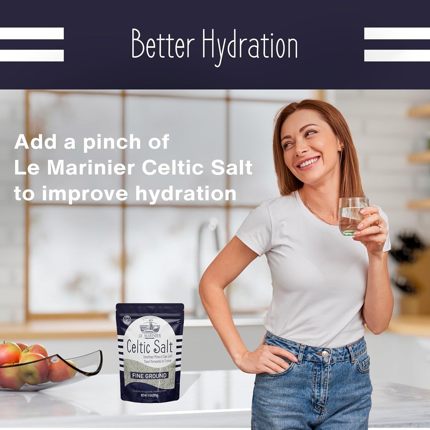 1.1lb Hand-Harvested French Sea Salt – Rich in Vital Minerals & Electrolytes