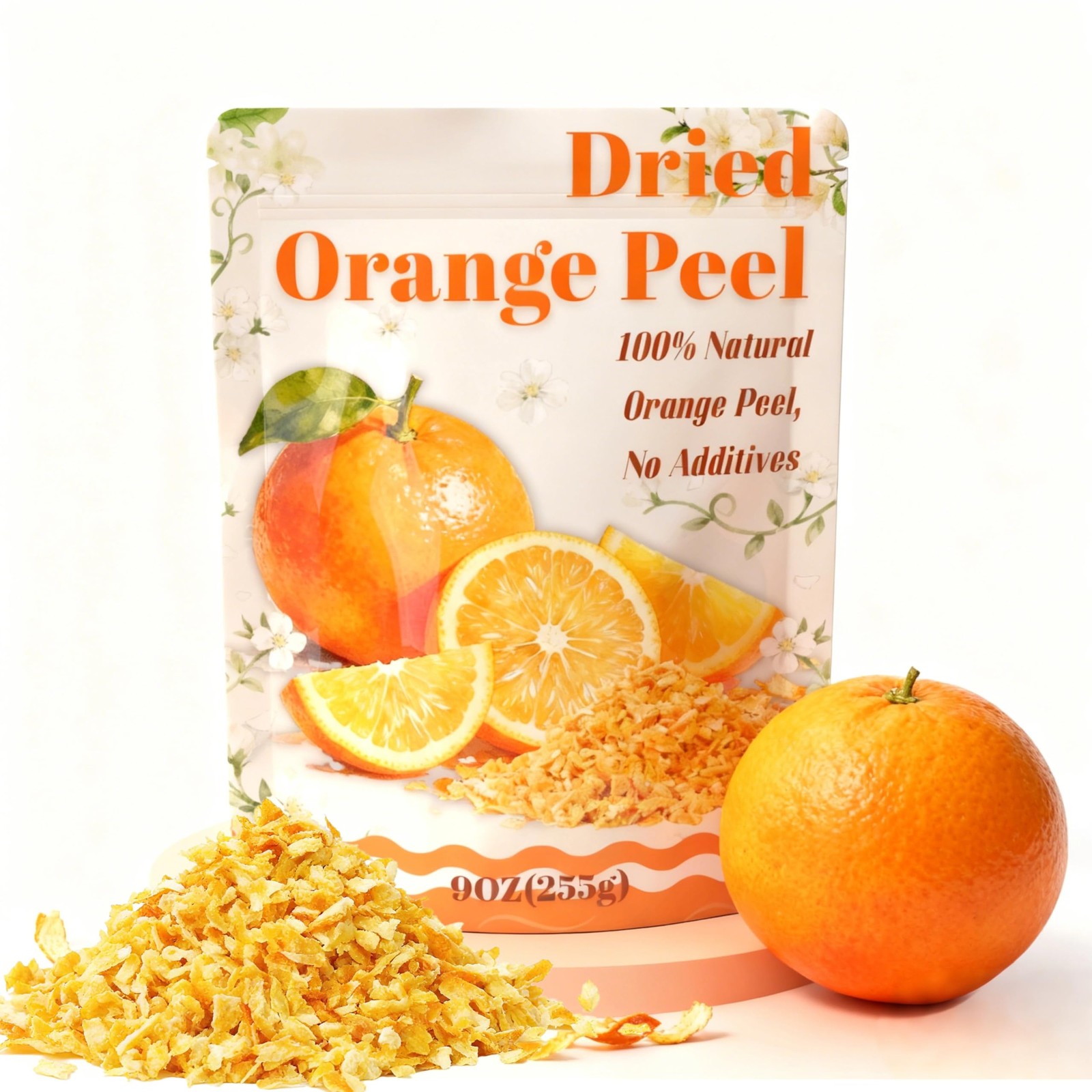 Dried Orange Peel Zest – Natural Citrus Flavor for Baking, Cooking, and Tea