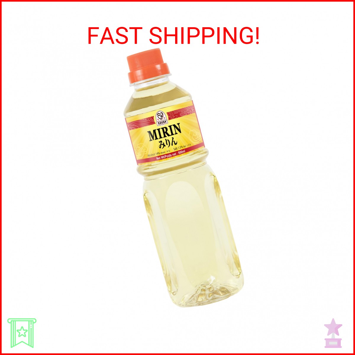 52USA Mirin Cooking Wine, Authentic Japanese Seasoning for Sauces, Marinades, an