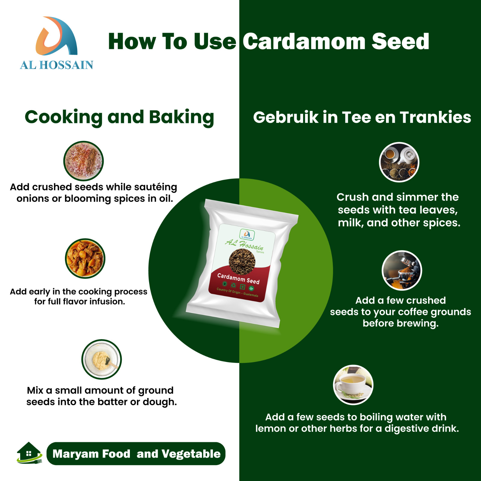 Green Cardamom Seeds (Decorticated) 100g / 5kg Bulk | Elaichi Seeds for Baking
