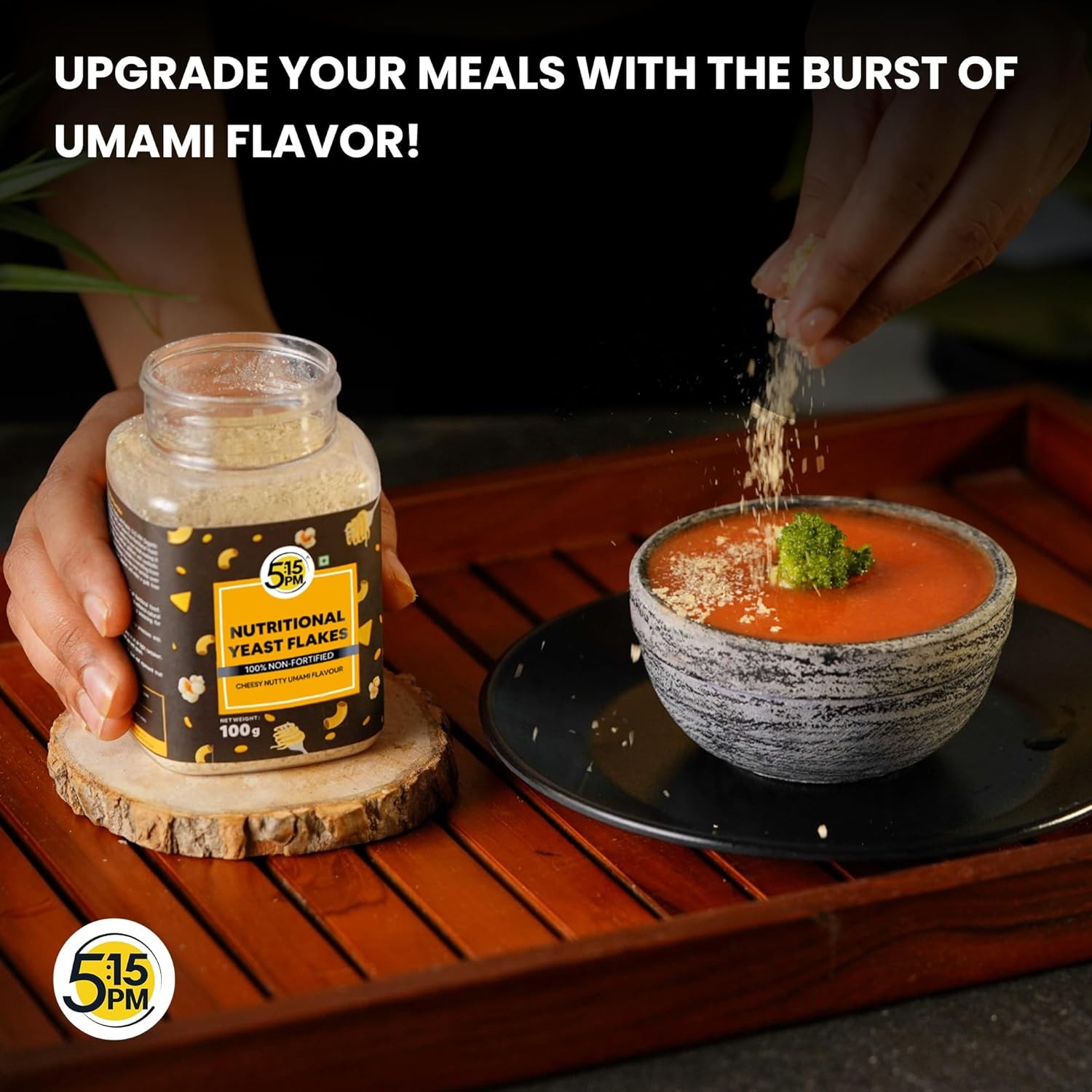 5:15PM Nutritional Yeast Flakes 100g Non-Fortified Nutty Cheesy Seasoning Powder
