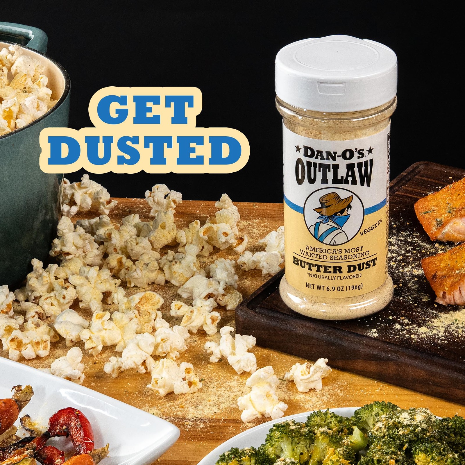 Dan-O’s Outlaw Butter Dust Seasoning – 6.9 oz – Buttery Ounce (Pack of 1)