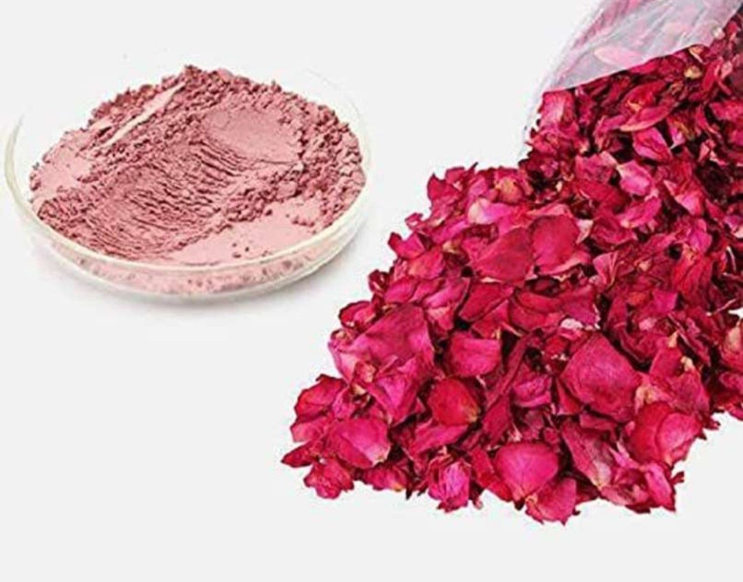 Pure Organic Rose Petals Powder- Gulab Powder – Dried Rose petals powder-Ground