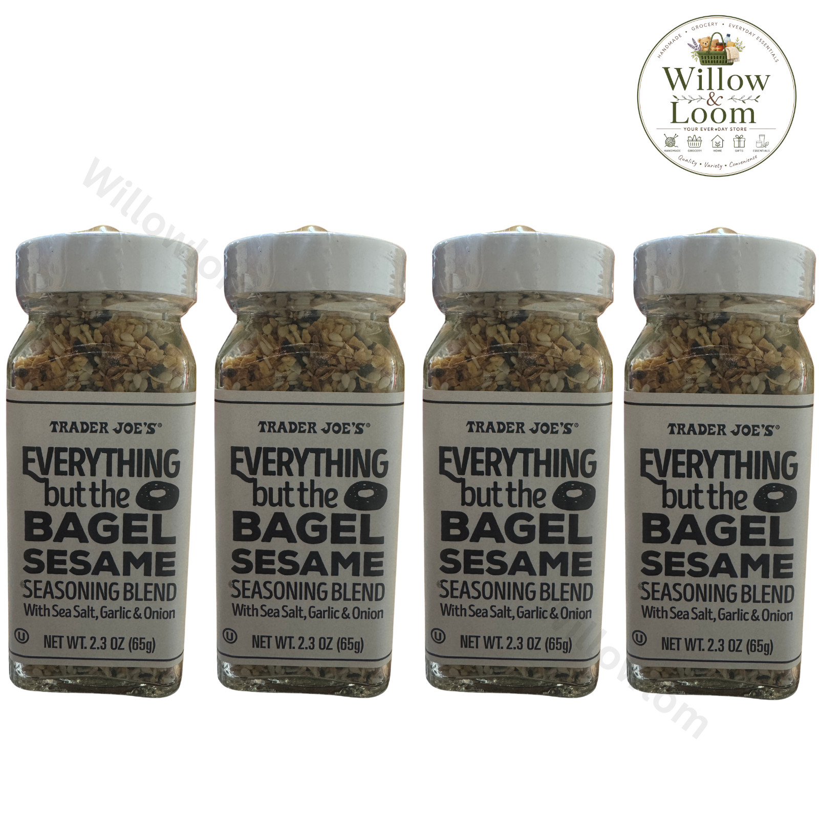Pack Of 4 Trader Joes Everything but the Bagel Sesame Seasoning Blend 2.3oz Each
