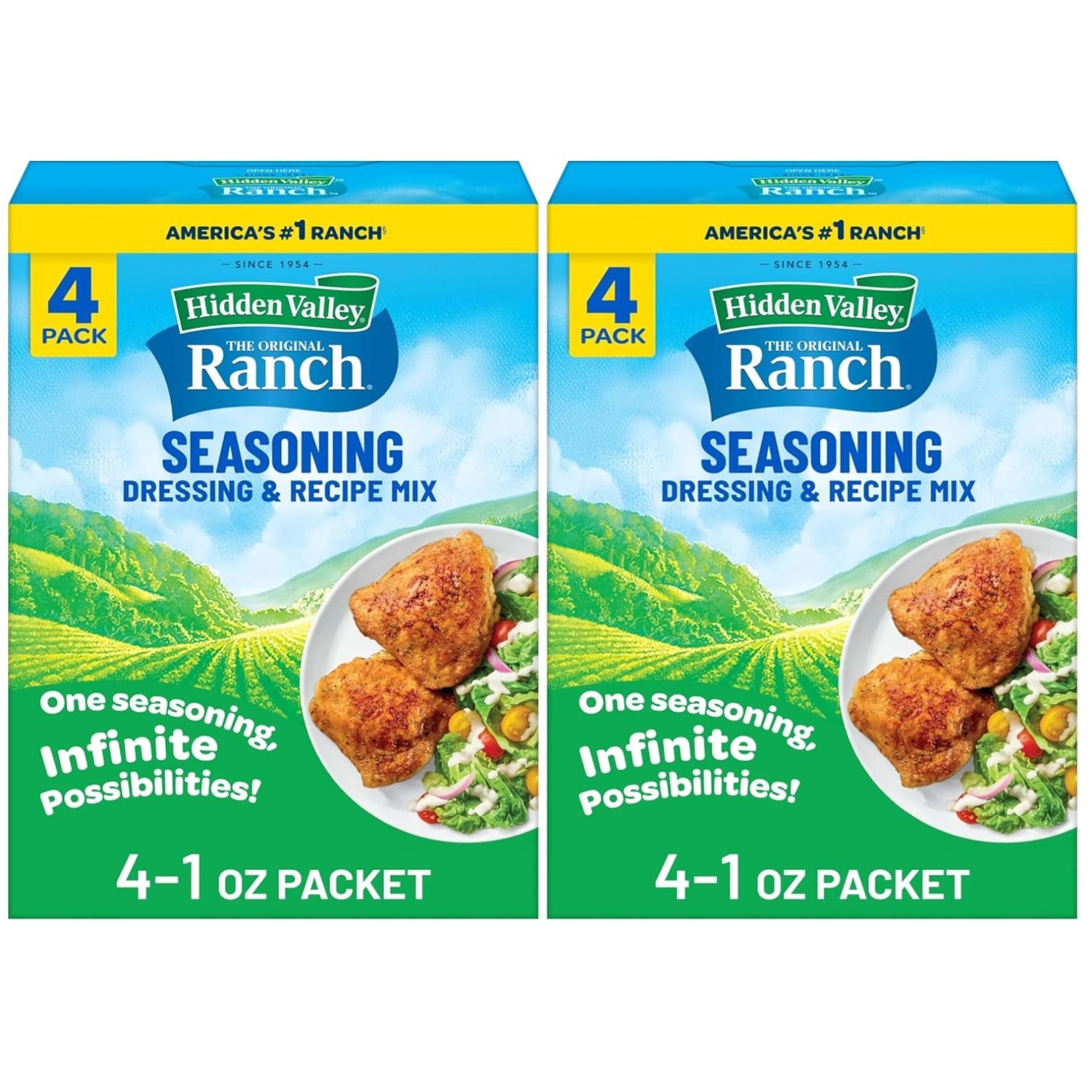 Hidden Valley Ranch Seasoning 4 Packets, Gluten Free