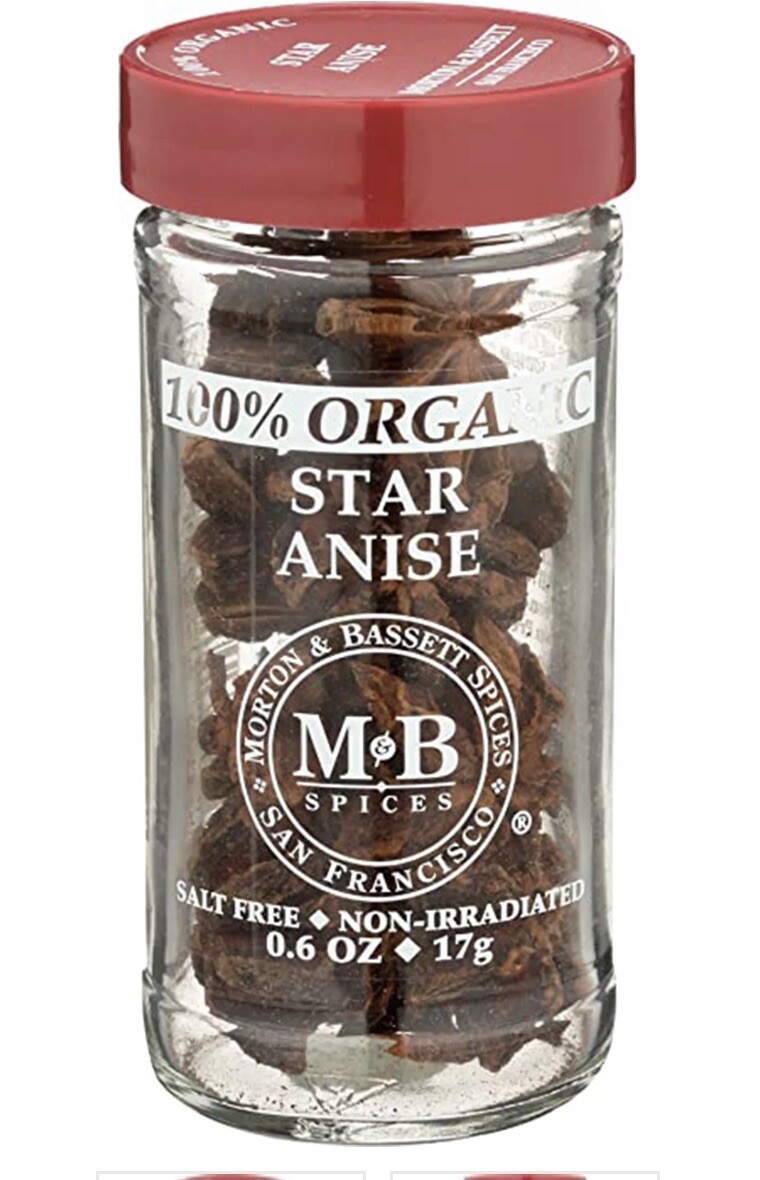 2 Morton & Bassett Spices Star Anise 100% Organic All Natural Non GMO Salt Free