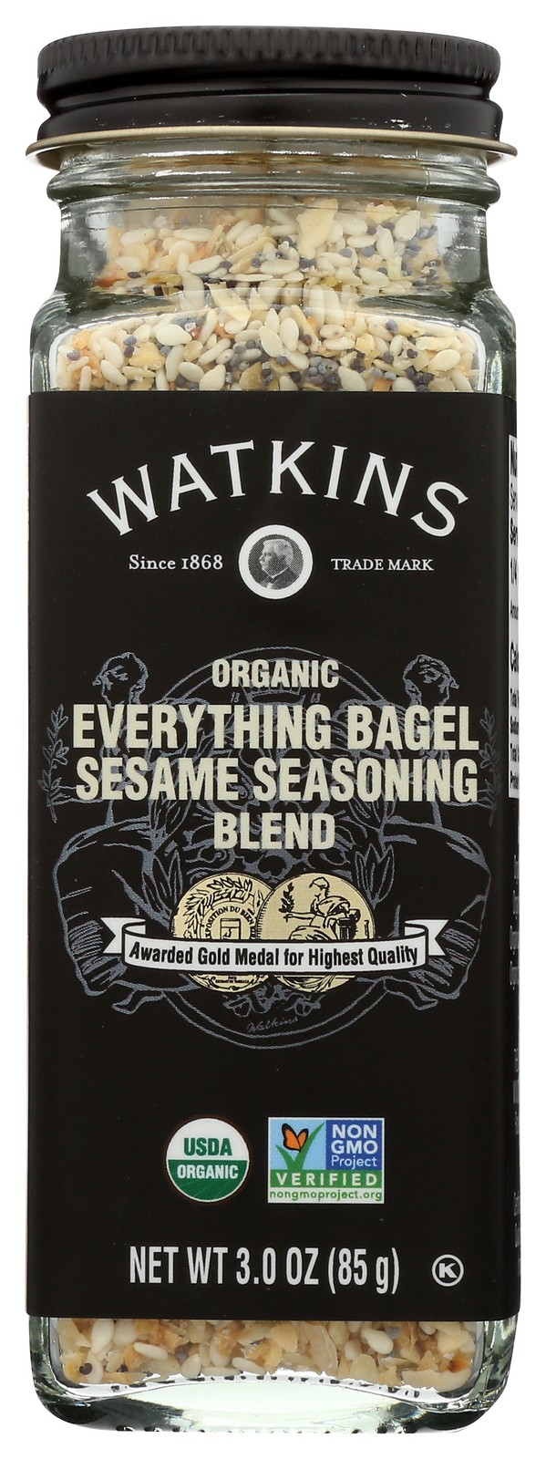 Organic Everything Bagel Sesame Seasoning Blend By Watkins 3 Oz 3 Pack