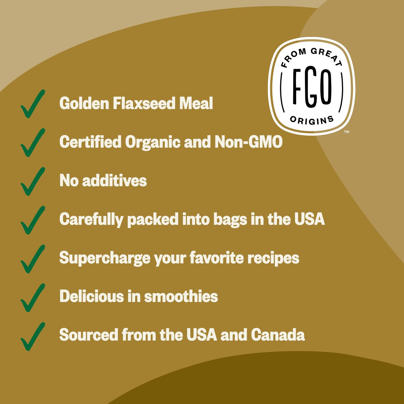 Organic Ground Flaxseed Meal 1lb Cold Milled Powder Baking Smoothies Resealable