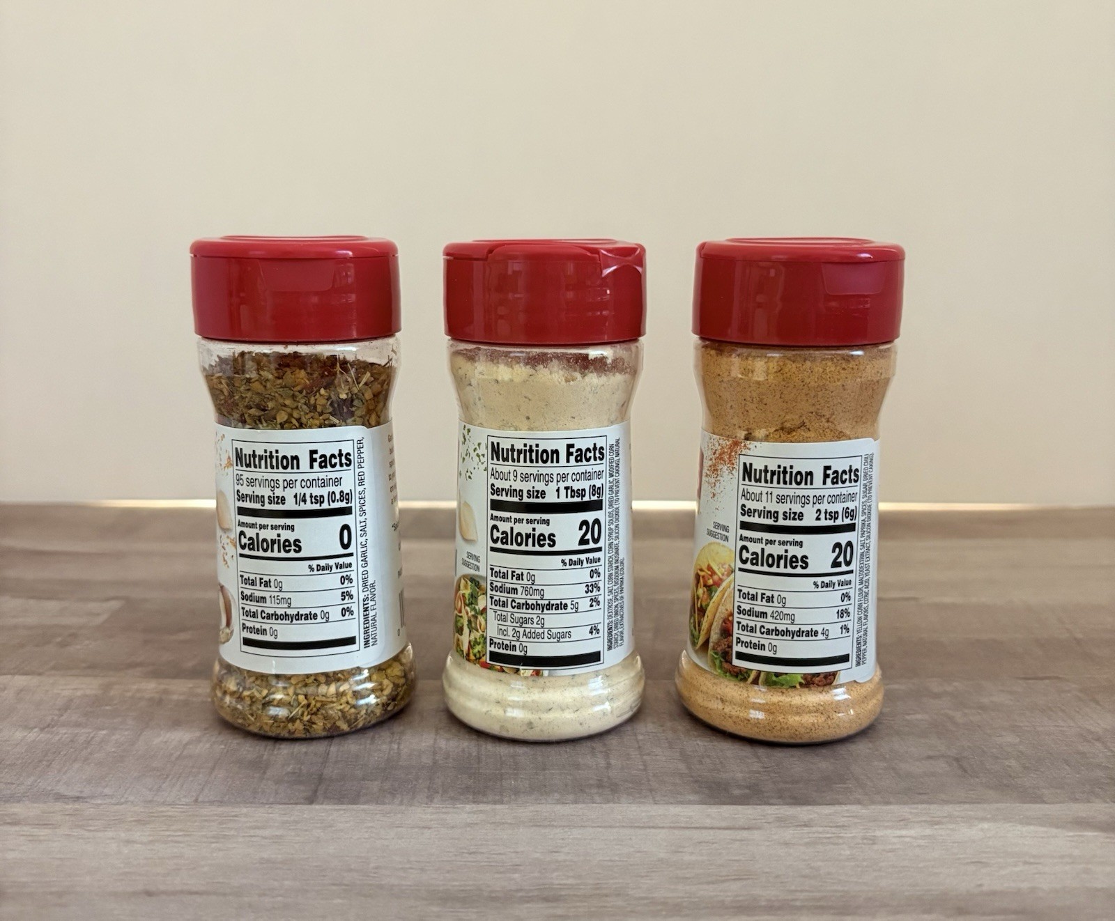 Tone’s Set of 3 Seasonings ~ Taco Night, Ultimate Garlic & Pasta Perfection