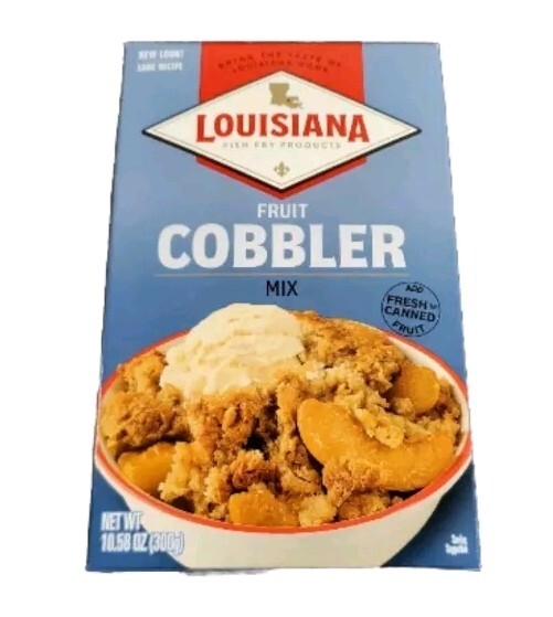 Louisiana Fish Fry Products Fruit Cobbler Mix 10.580z B B10/17/2027 New Look