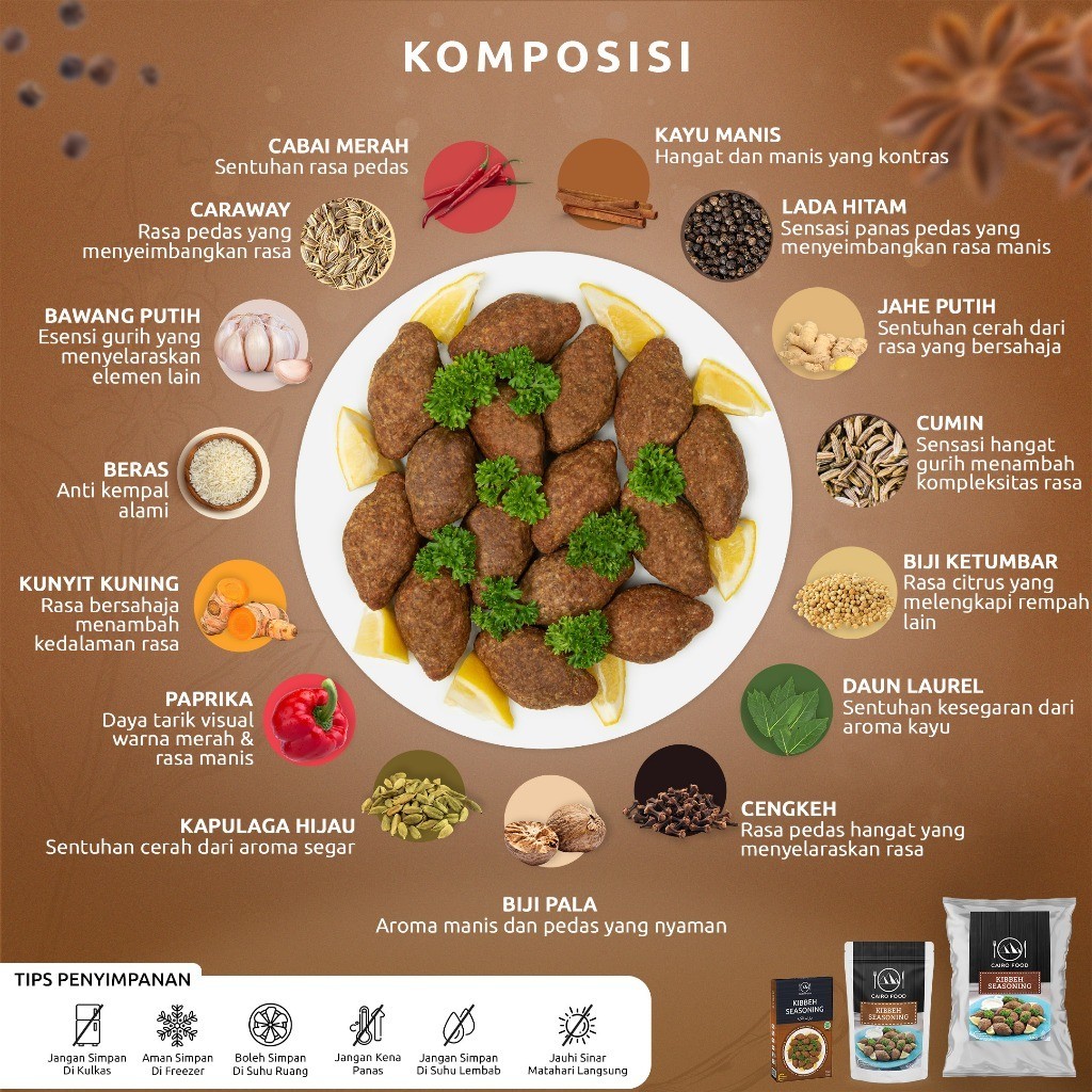 Kibbeh Spice Blend Culinary Seasoning Sweet Heat Street Flavors Bold Aroma Mix