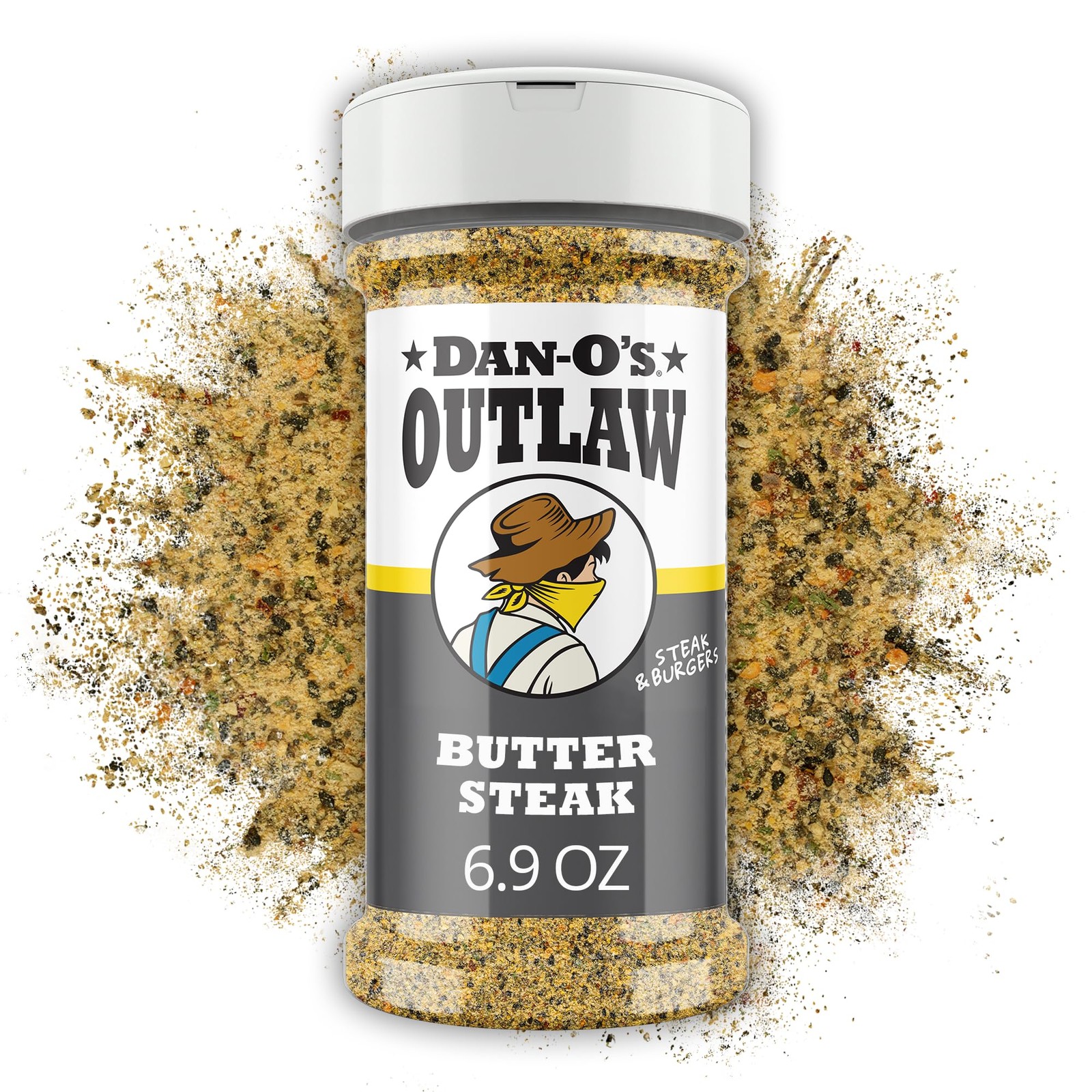 DanO’s Outlaw Butter Steak Seasoning – 6.9 oz – Buttery Steak & All Purpose S…