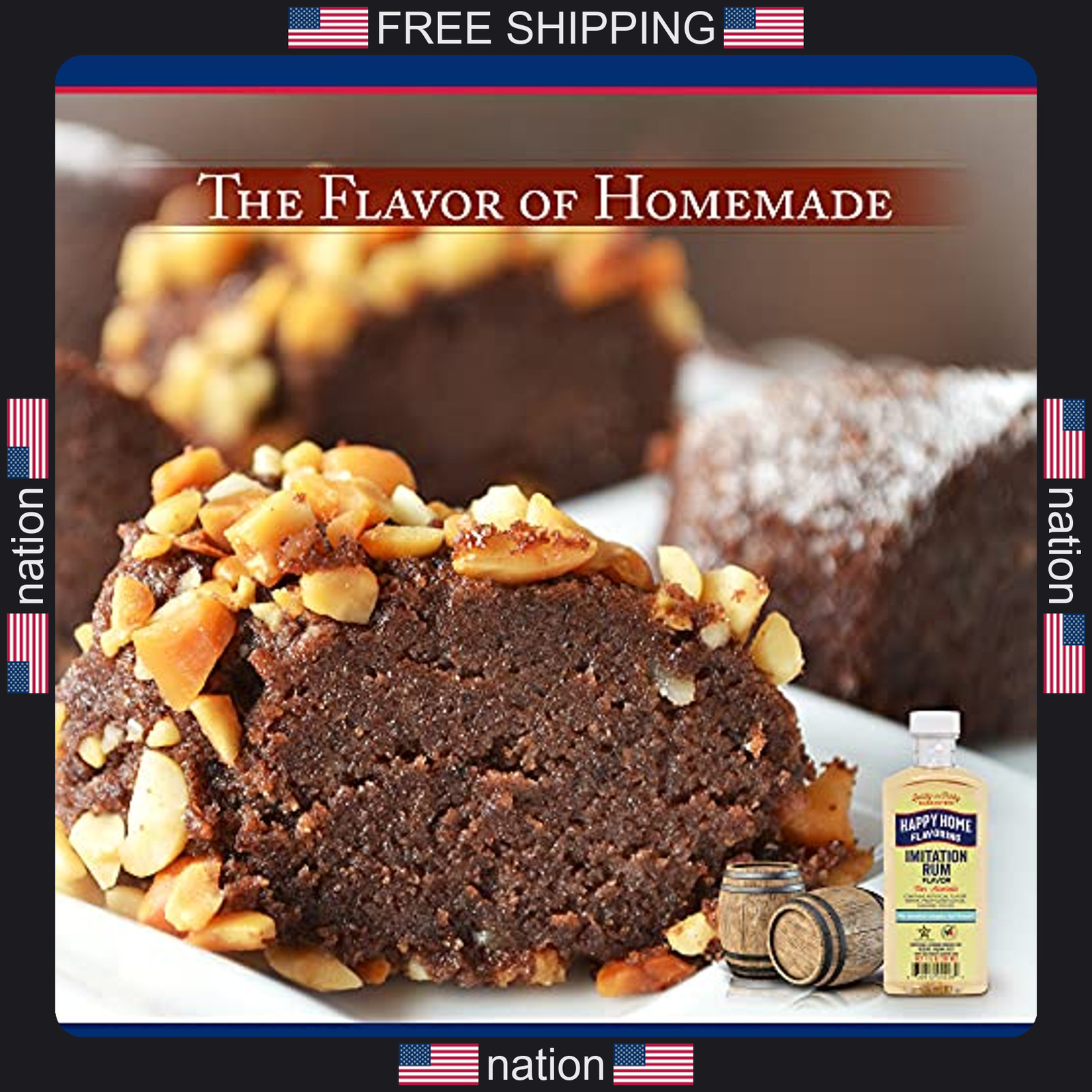Happy Home Imitation Rum Flavoring, Non-Alcoholic, Certified Kosher, 7 oz.