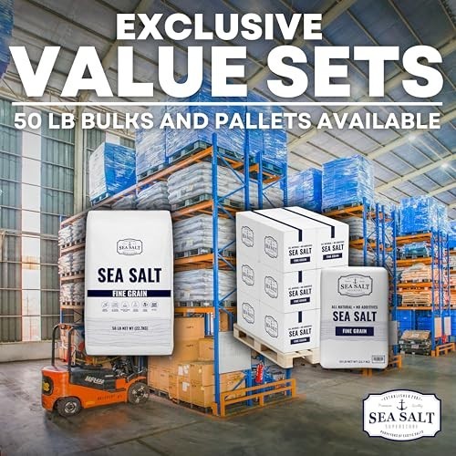 Bulk Kosher Fine Sea Salt Food Grade Non-Iodized 50 lb Bag