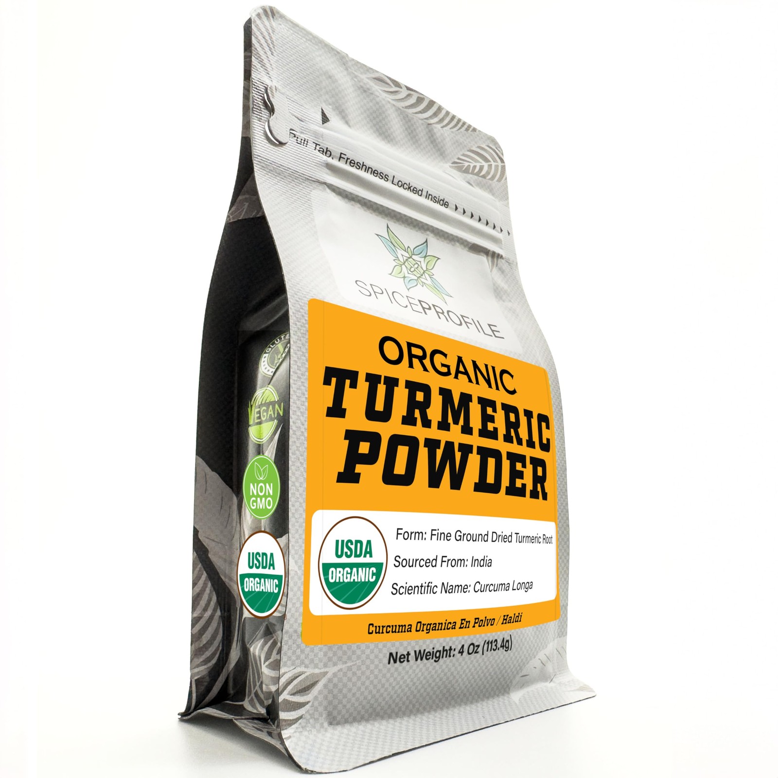 Spice Profile USDA Organic Turmeric Powder, Lab Tested 4 Ounce (Pack of 1)