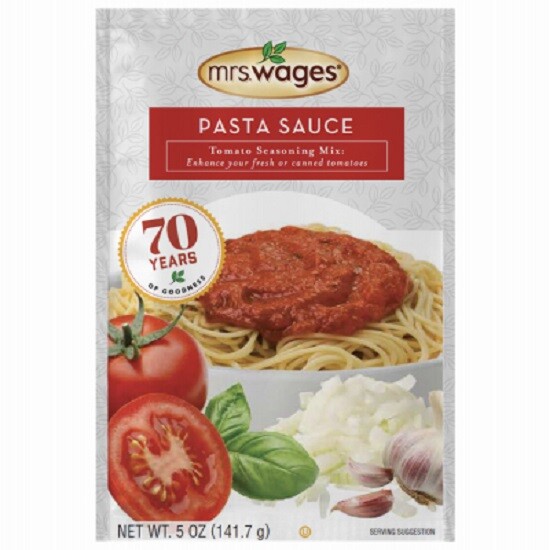 Mrs. Wages W538-J4425 5 Oz Pasta Sauce Tomato Seasoning Mix Pack of 12