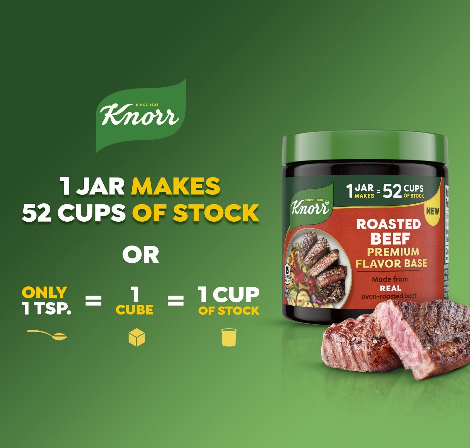 Knorr Premium Roasted Beef Flavor Bouillon Base, 11 oz