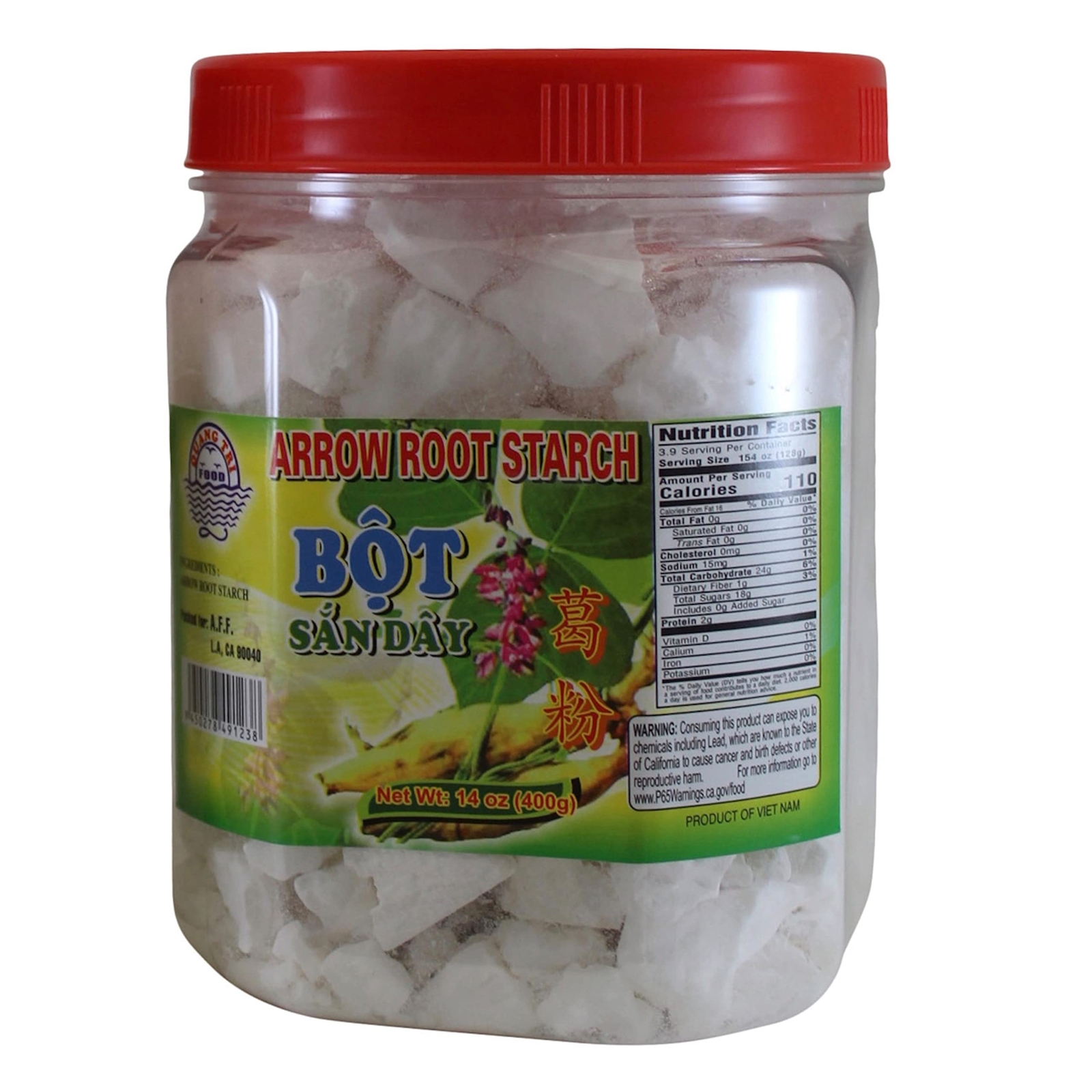 Arrowroot Starch 14 Oz Gluten Free Thickening Agent for Baking and Sauces