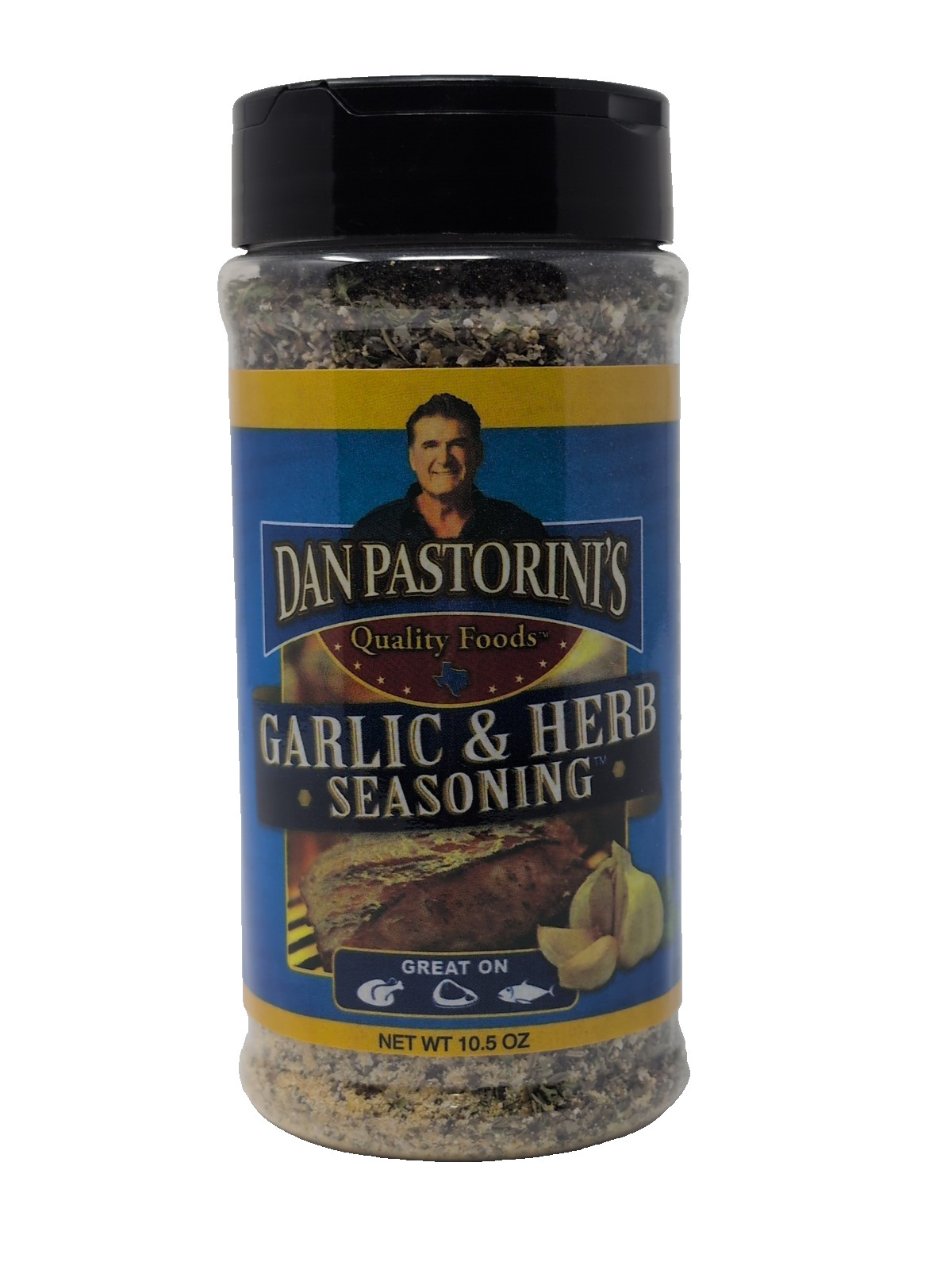Dan Pastorini’s Quality Foods Garlic & Herb Seasoning 10.5 Ounce Plastic Shaker