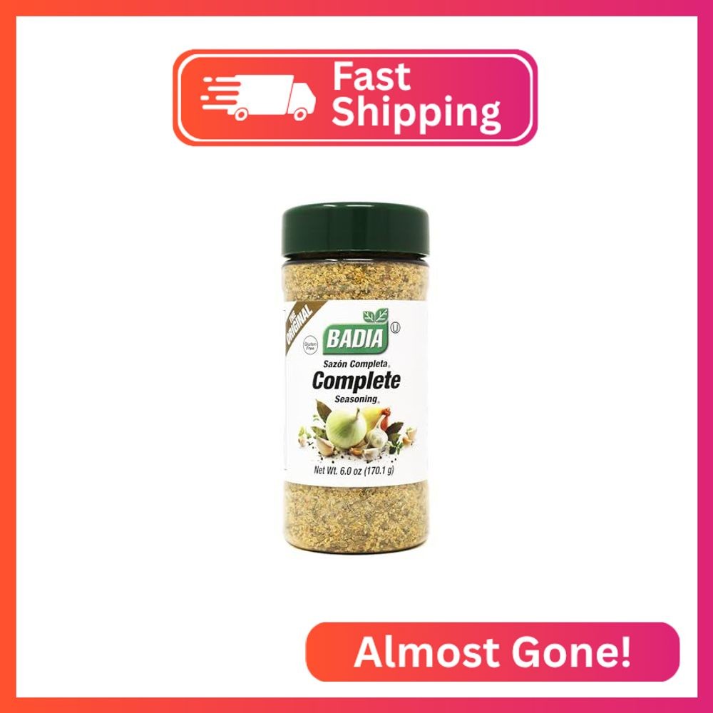 Badia Complete Seasoning, 6 oz – All-Purpose Spice Blend of Garlic, Onion, Salt,