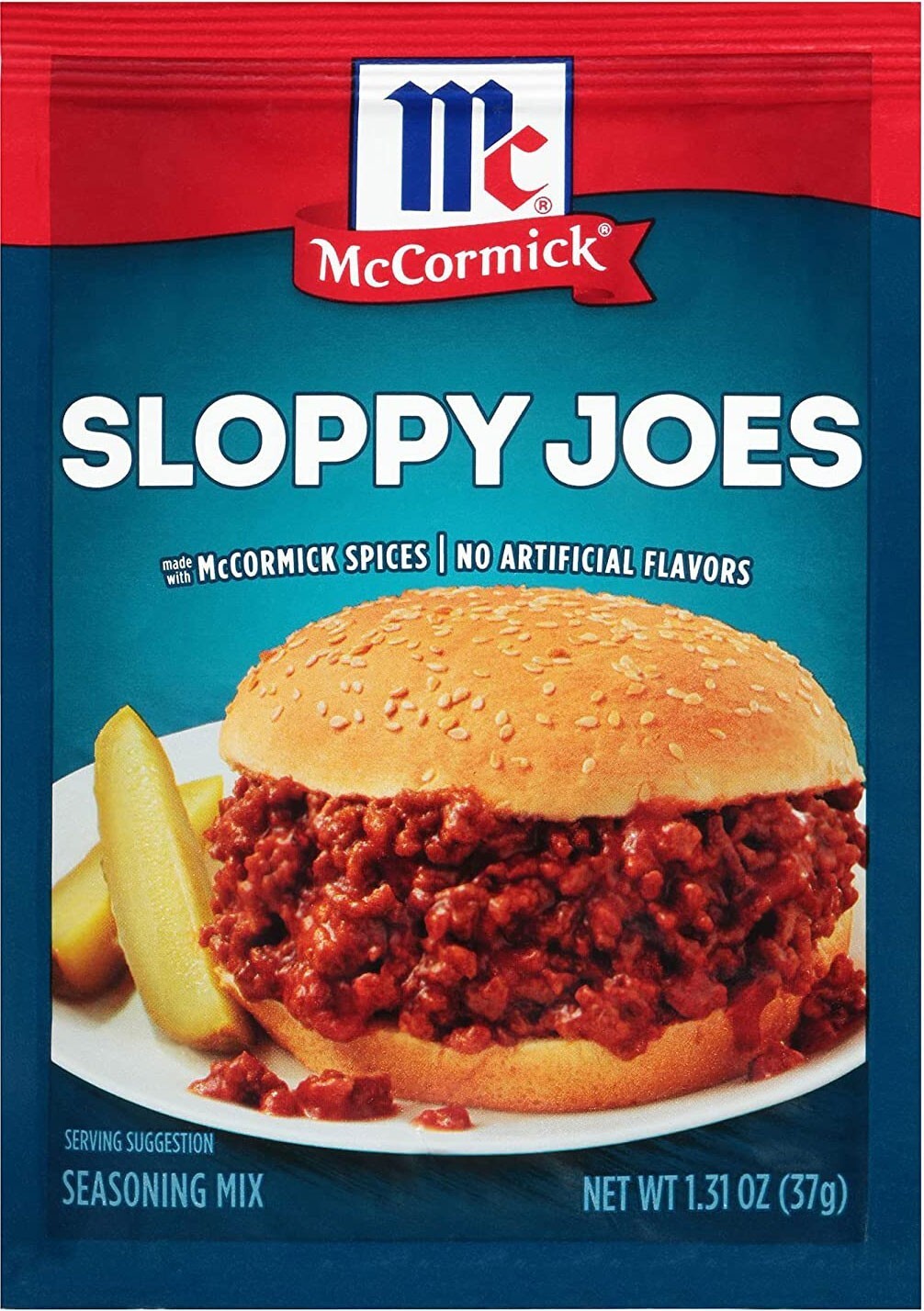 McCormick Sloppy Joe Seasoning Mix 1.31 Oz Packet No Artificial Flavors