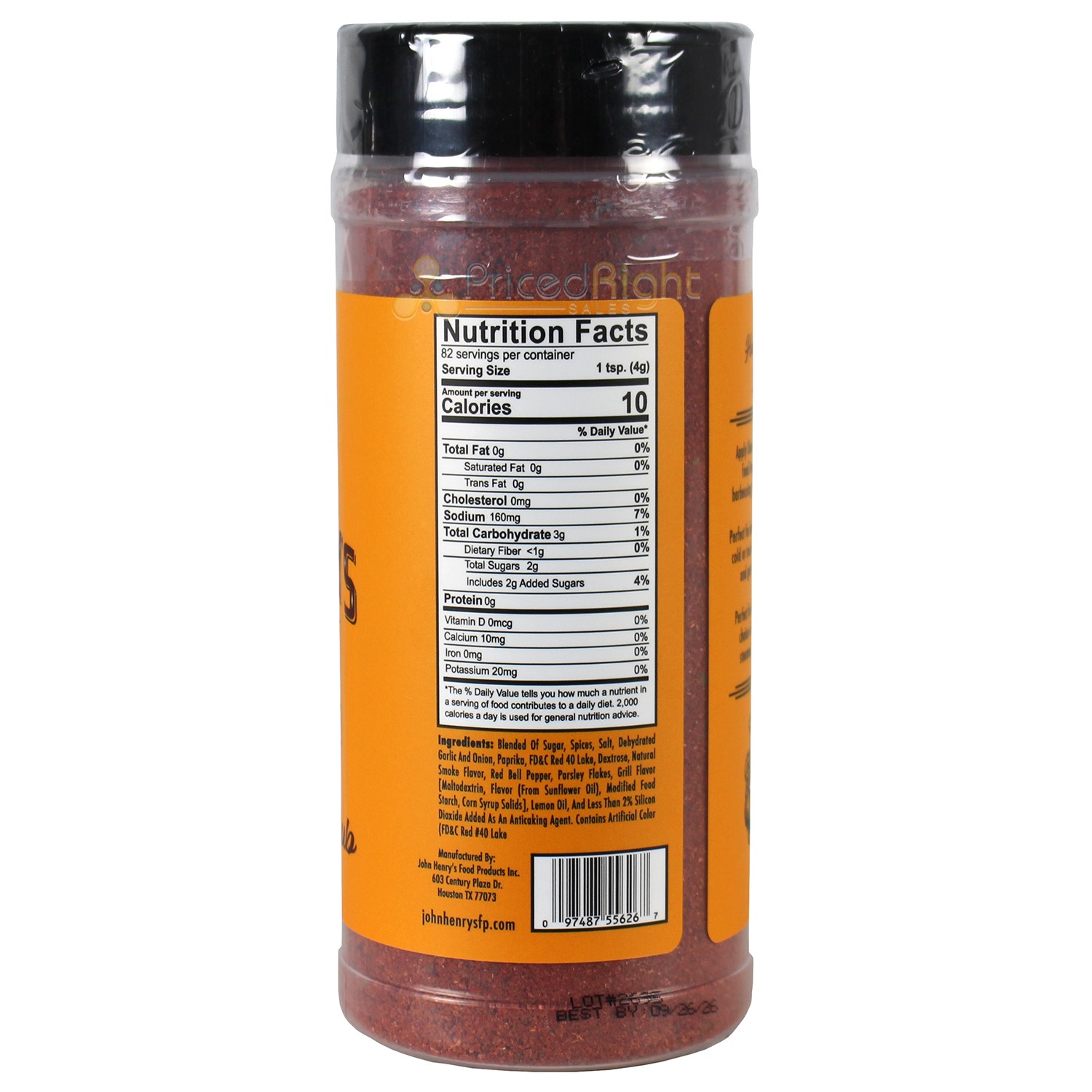 John Henry’s Store Hawaiian Rib Rub Seasoning 12 Oz Bottle All Purpose 55626
