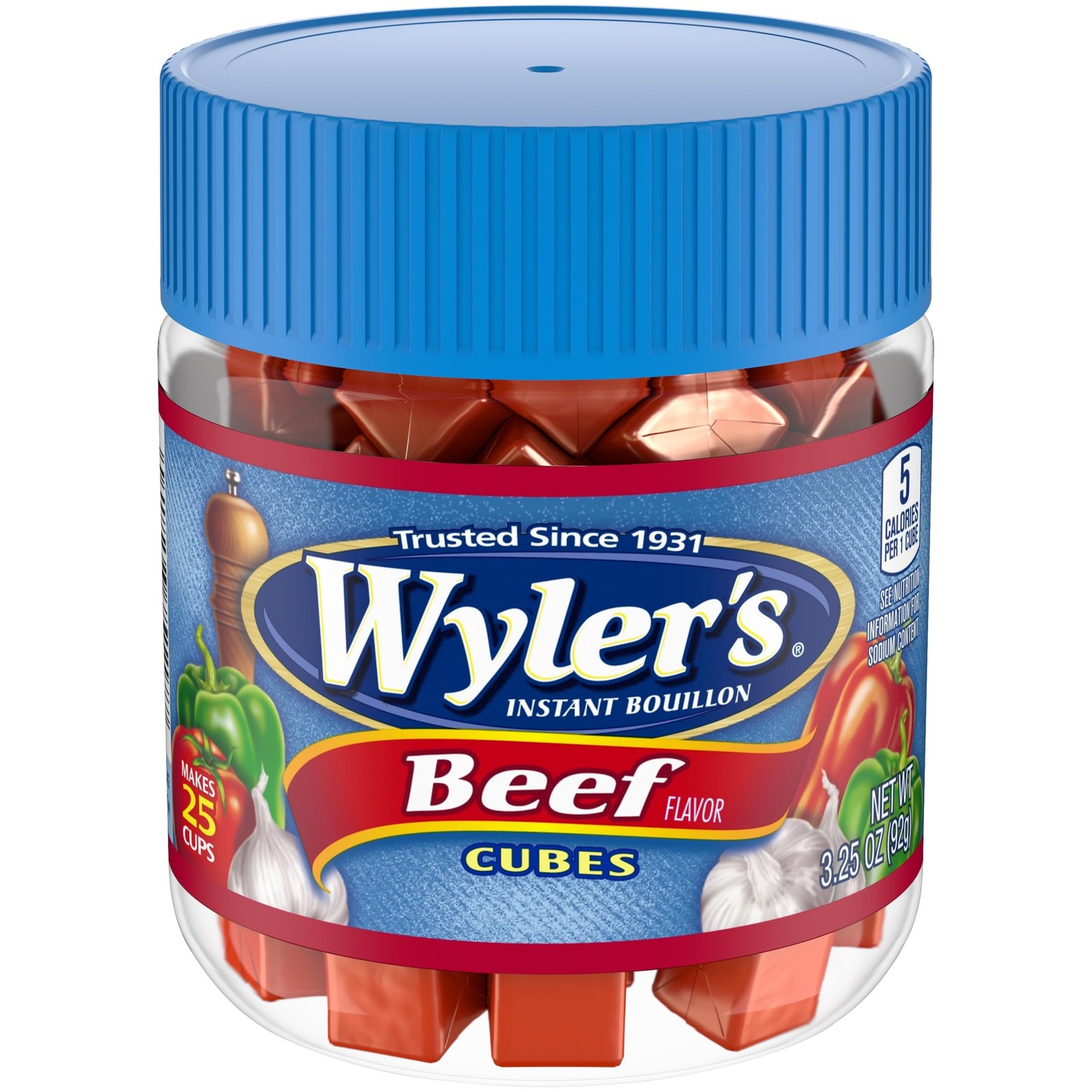 Wyler’s Beef Instant Bouillon Cubes Jar, 3.25 OZ Ounce (Pack of 2)