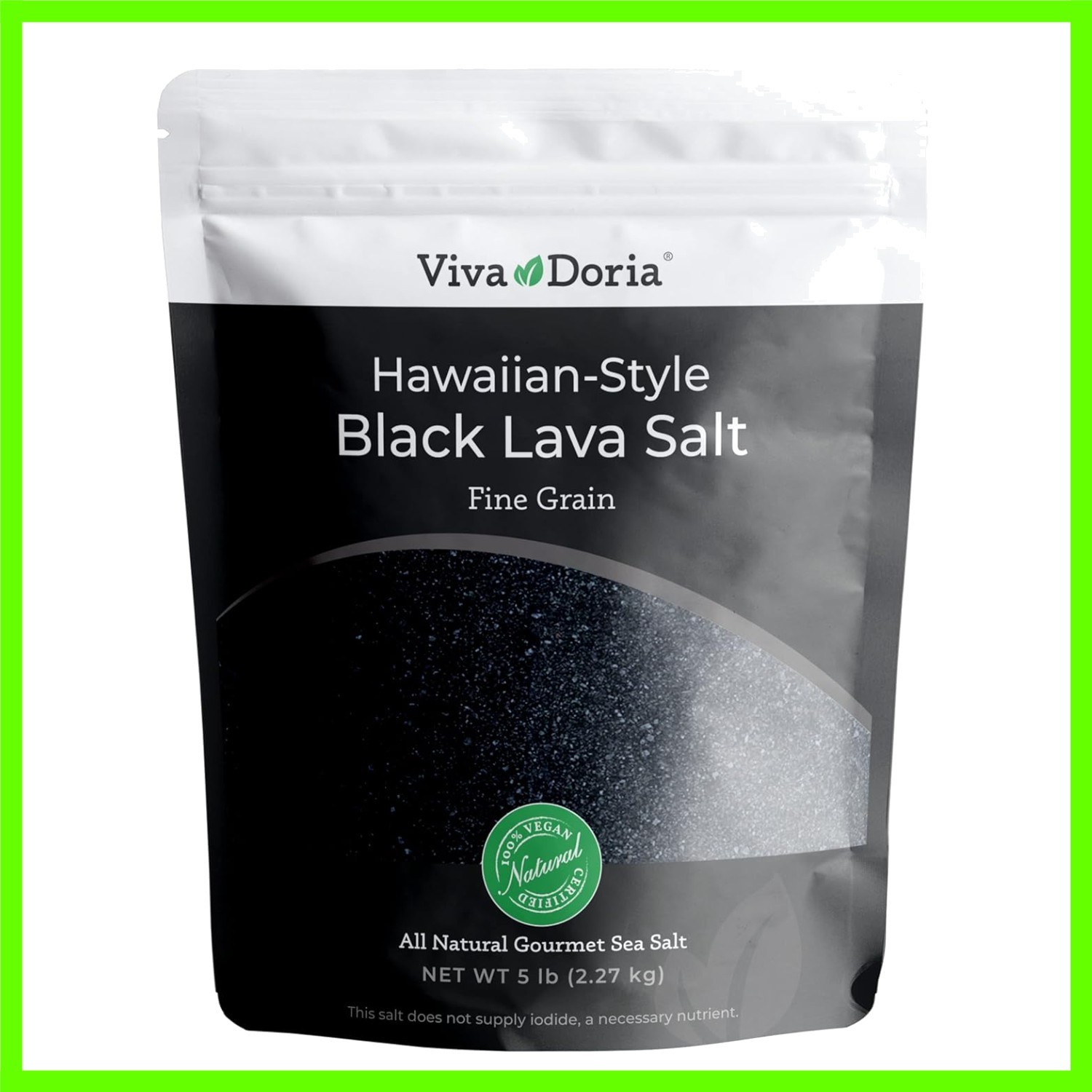 Elegant 5 lb Hawaiian Black Lava Sea Salt – Visually Striking Flavor Enhancer