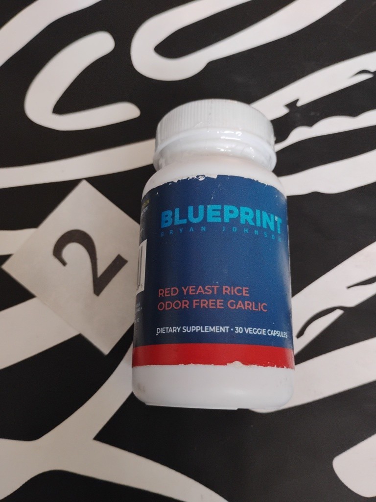 Blueprint Bryan Johnson Red Yeast Rice and Odor Free Garlic Supplement Exp 01/27