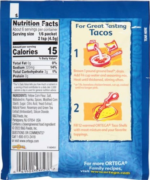 Elevate Your Meals with 1 Ounce Taco Seasoning – Allergen-Free & Delicious