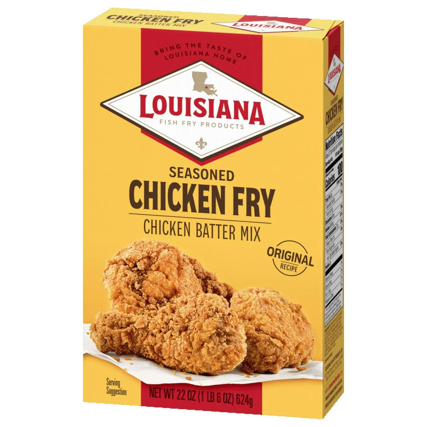 Louisiana Fish Fry Crispy Seasoned Chicken Fry Coating Powder Mix, 22 oz