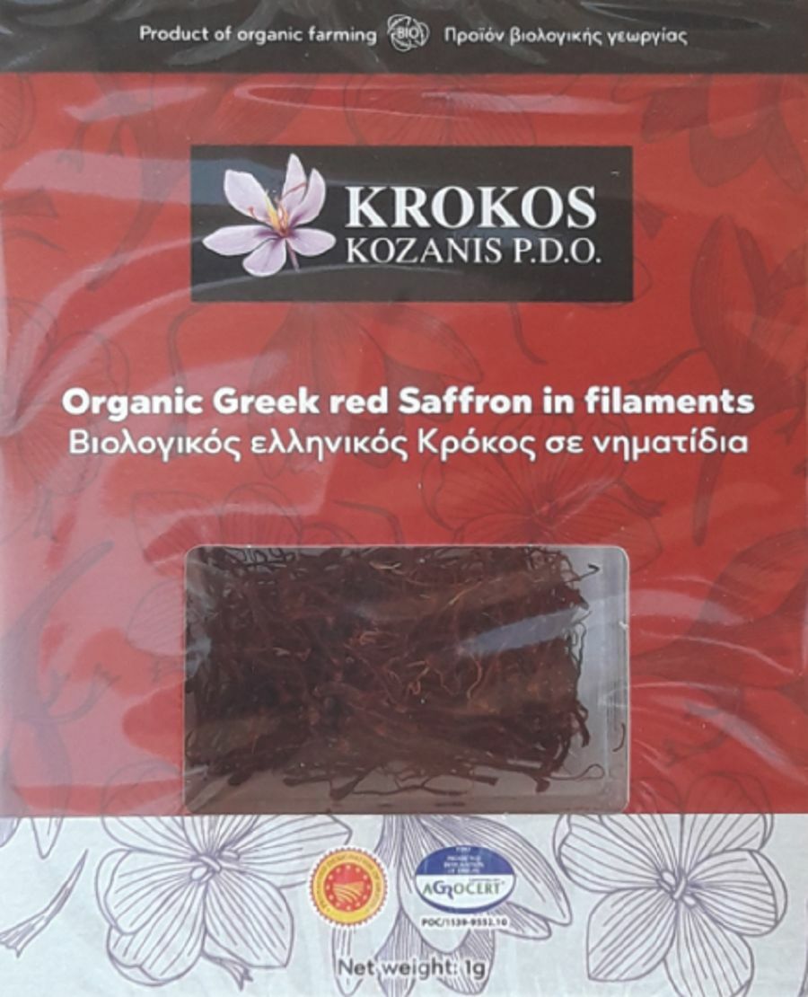 Red Saffron Krocus Bio Hand Harvest, PDO Saffron Crocus Kozanis, Halal Spice Bio