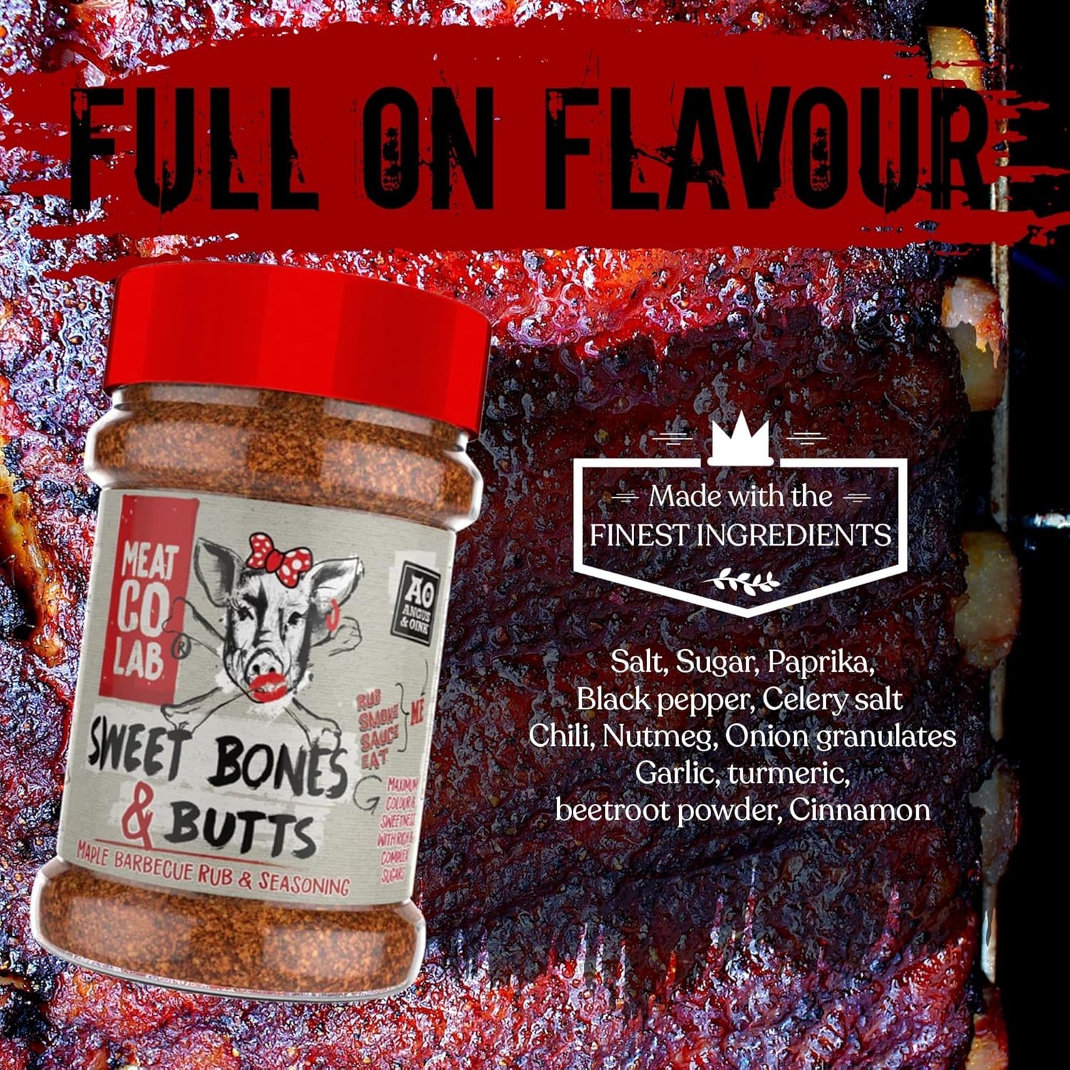 Sweet Bones & Butts BBQ Rub: Maple & Javanese Sugar Blend – 200g Magic for Ribs