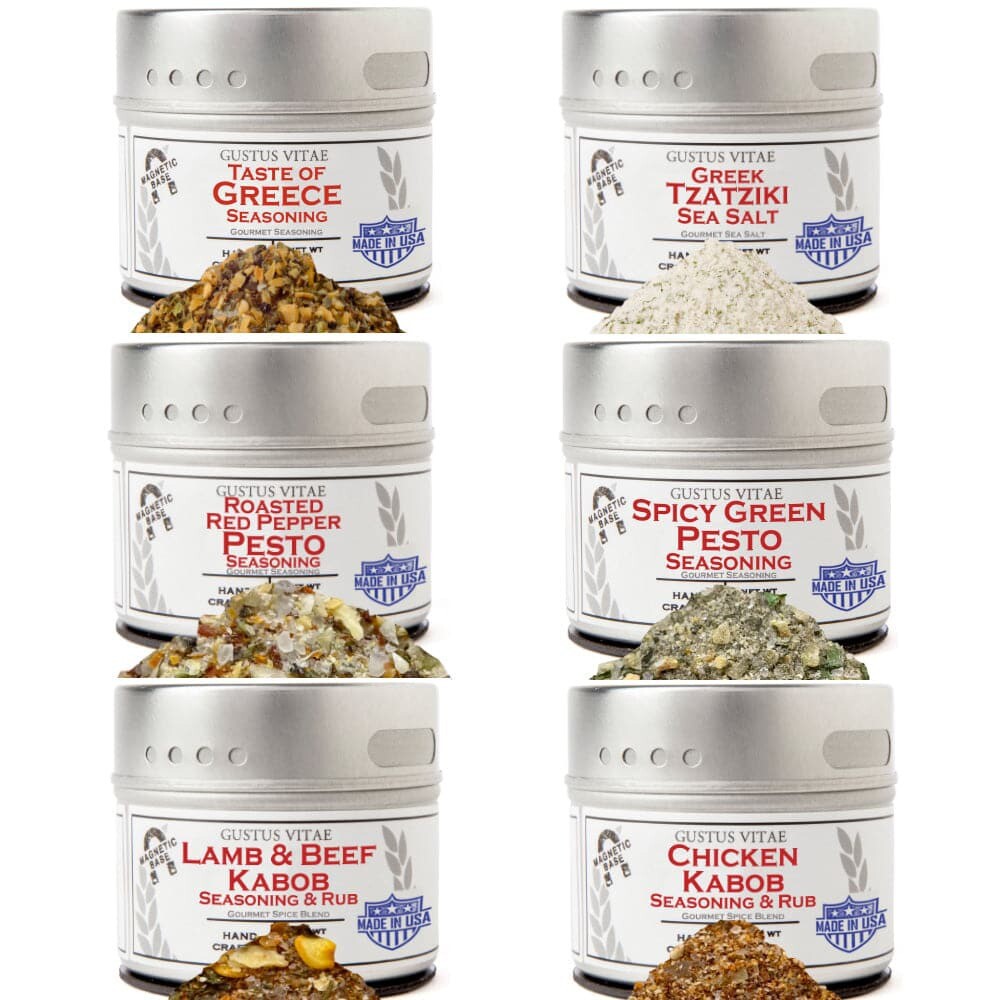 Greek Seasoning Gift Set – Tastes of Greece – Artisanal Spice Blends Six Pack