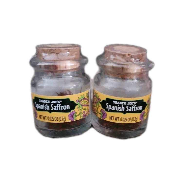 2x Trader Joe’s @ Spanish Selected Saffron Threads @ 2 glasses with each 0.7g