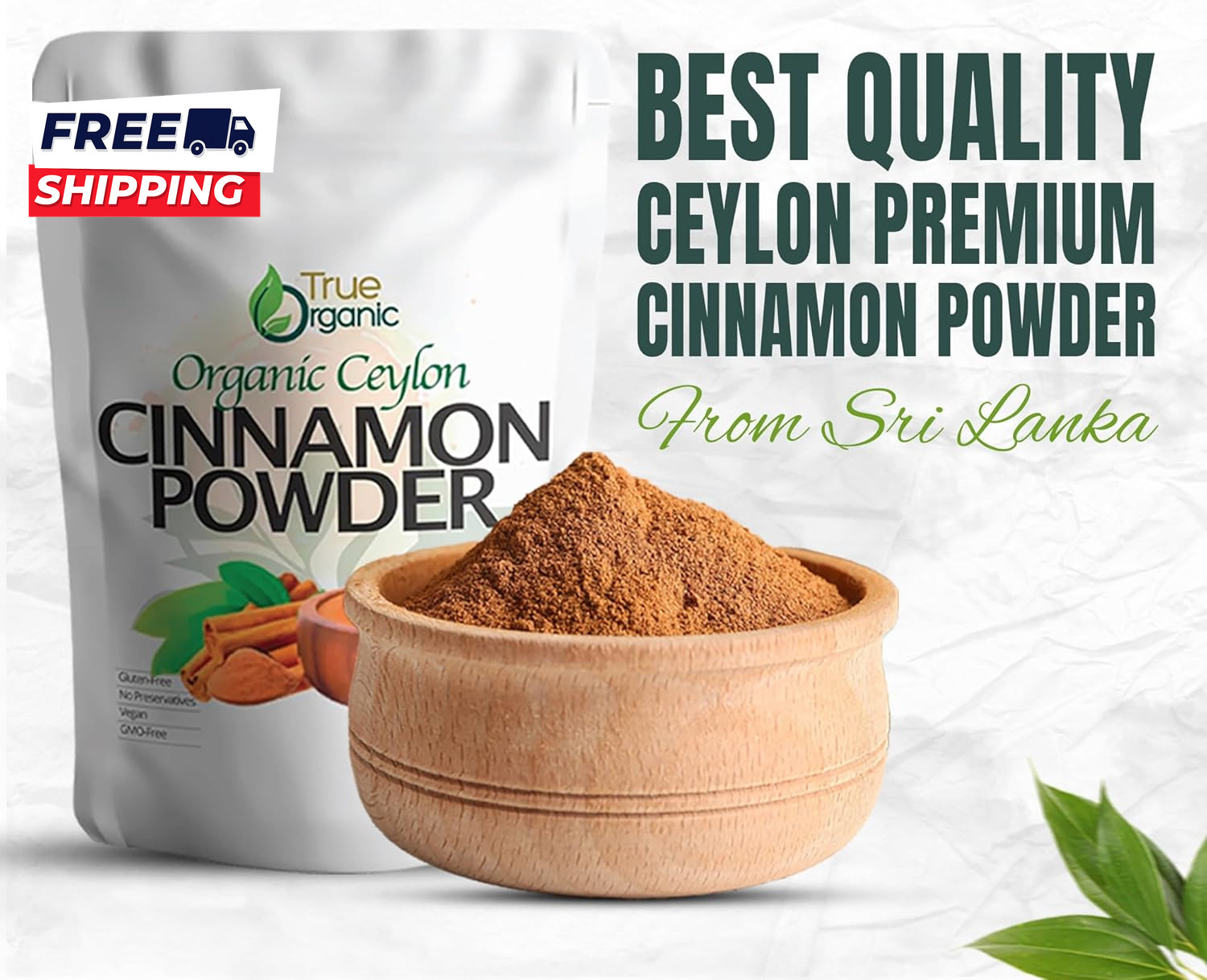 Pure Ceylon Cinnamon Powder 1 Lb Premium Grade Gluten Free USDA & Kosher