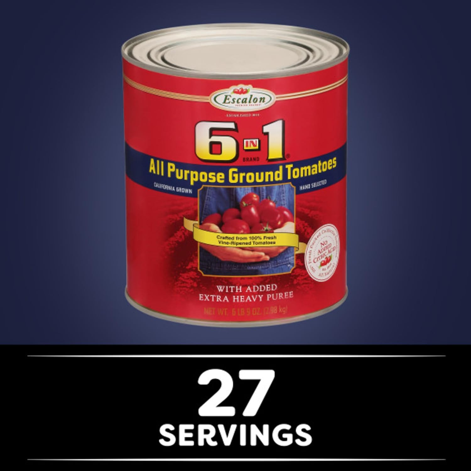 6 in 1 All Purpose Ground Tomatoes, 105 Oz. Cans (Pack of 6)