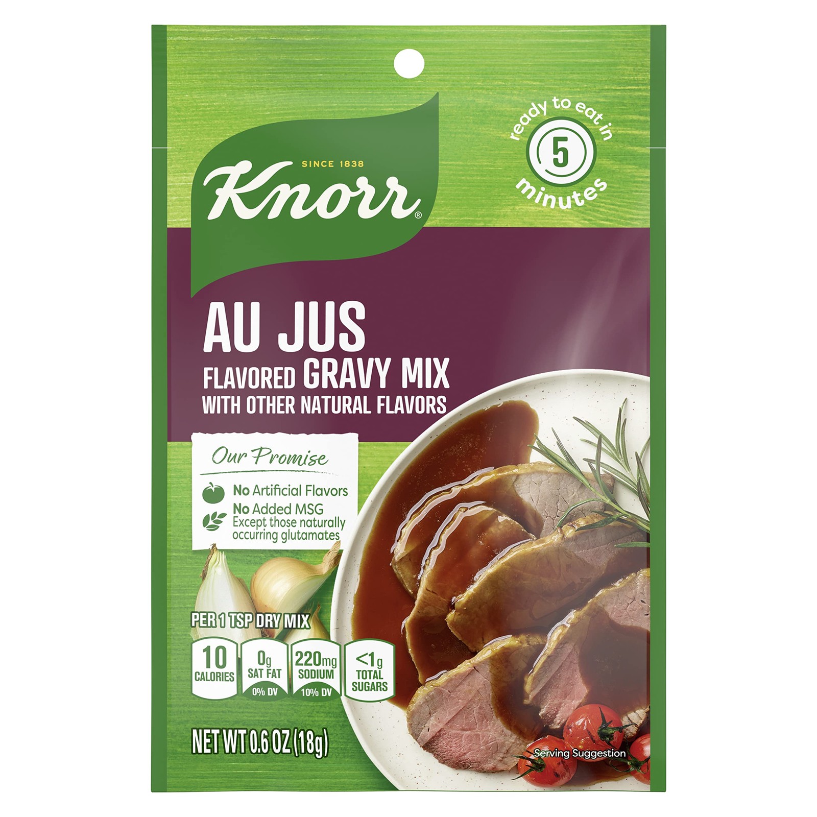 (Pack of 24) Knorr Mix Gravy Au Jus Natural Grocery Gravy Packet 0.6 Oz