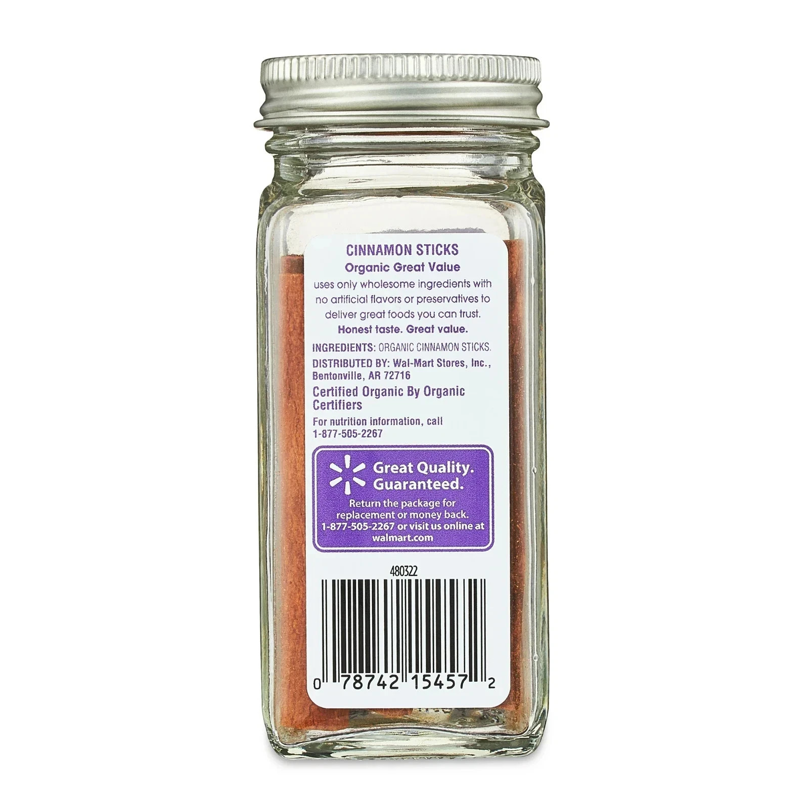 Great Value Organic Cinnamon Sticks, 1 oz