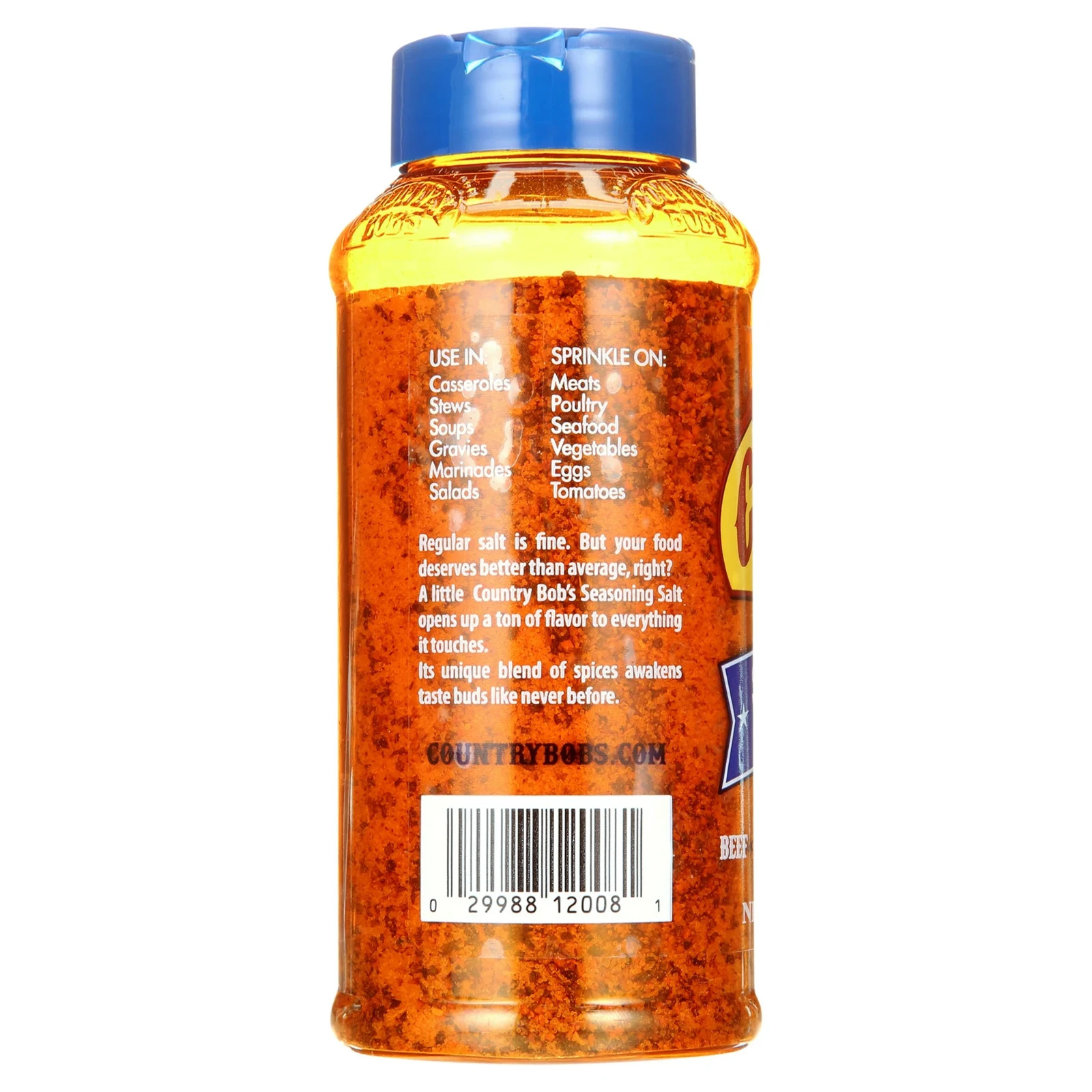 Country Bob’s Seasoning Salt for Barbecue & Seasoning, 8oz