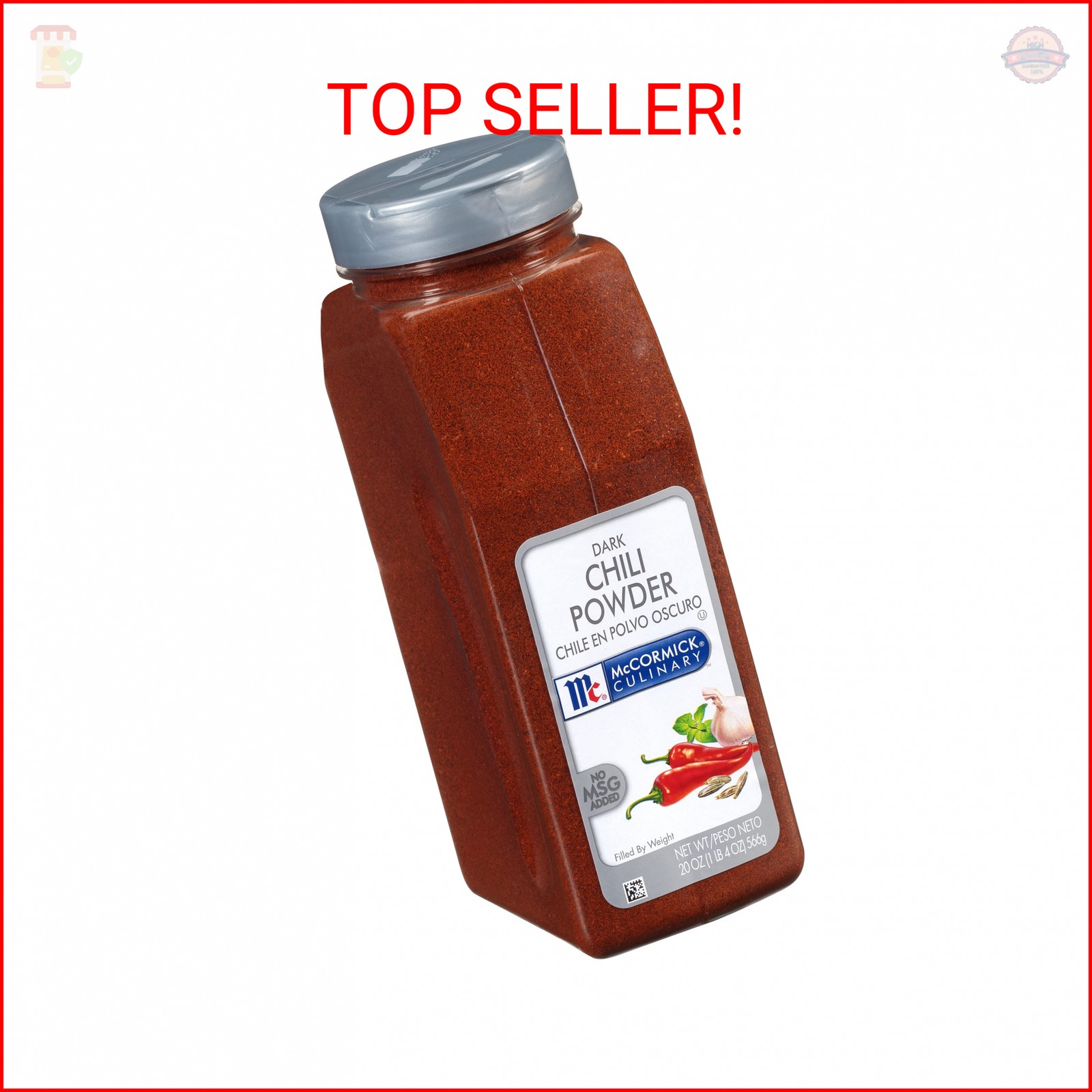 McCormick Culinary Dark Chili Powder, 20 oz – One 20 Ounce Container or Dark Chi