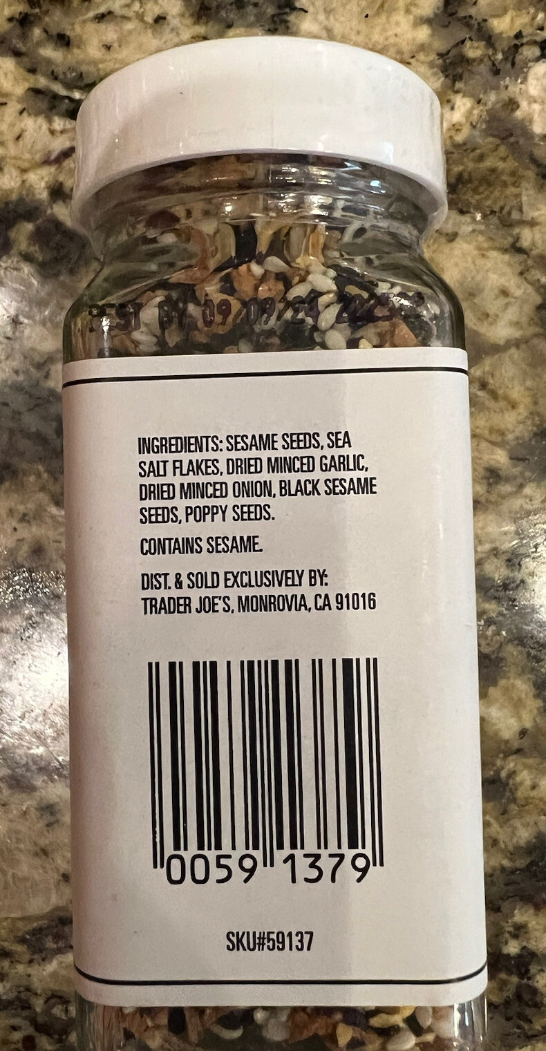 Trader Joe’s Everything but the Bagel Sesame Seasoning Blend (3 jars) Free Ship